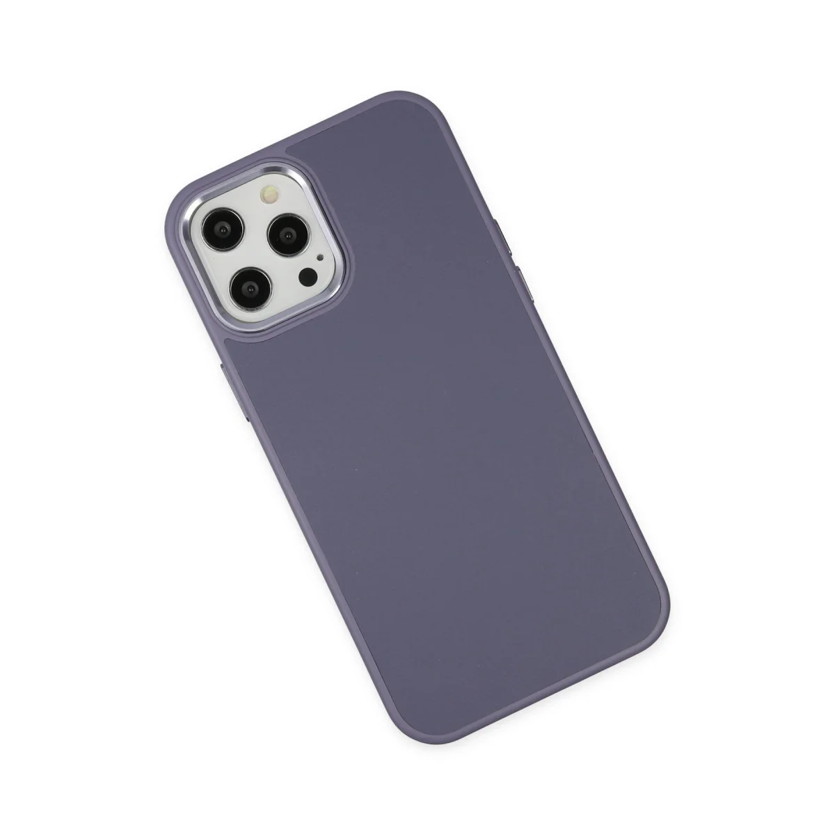 iPhone 12 Pro Max Asya Deri Silikon Kılıf - Mor