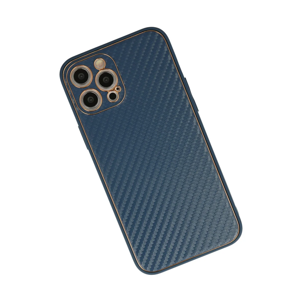 iPhone 12 Pro Max Coco Karbon Silikon Kılıf Mavi - Modern ve Koruyucu