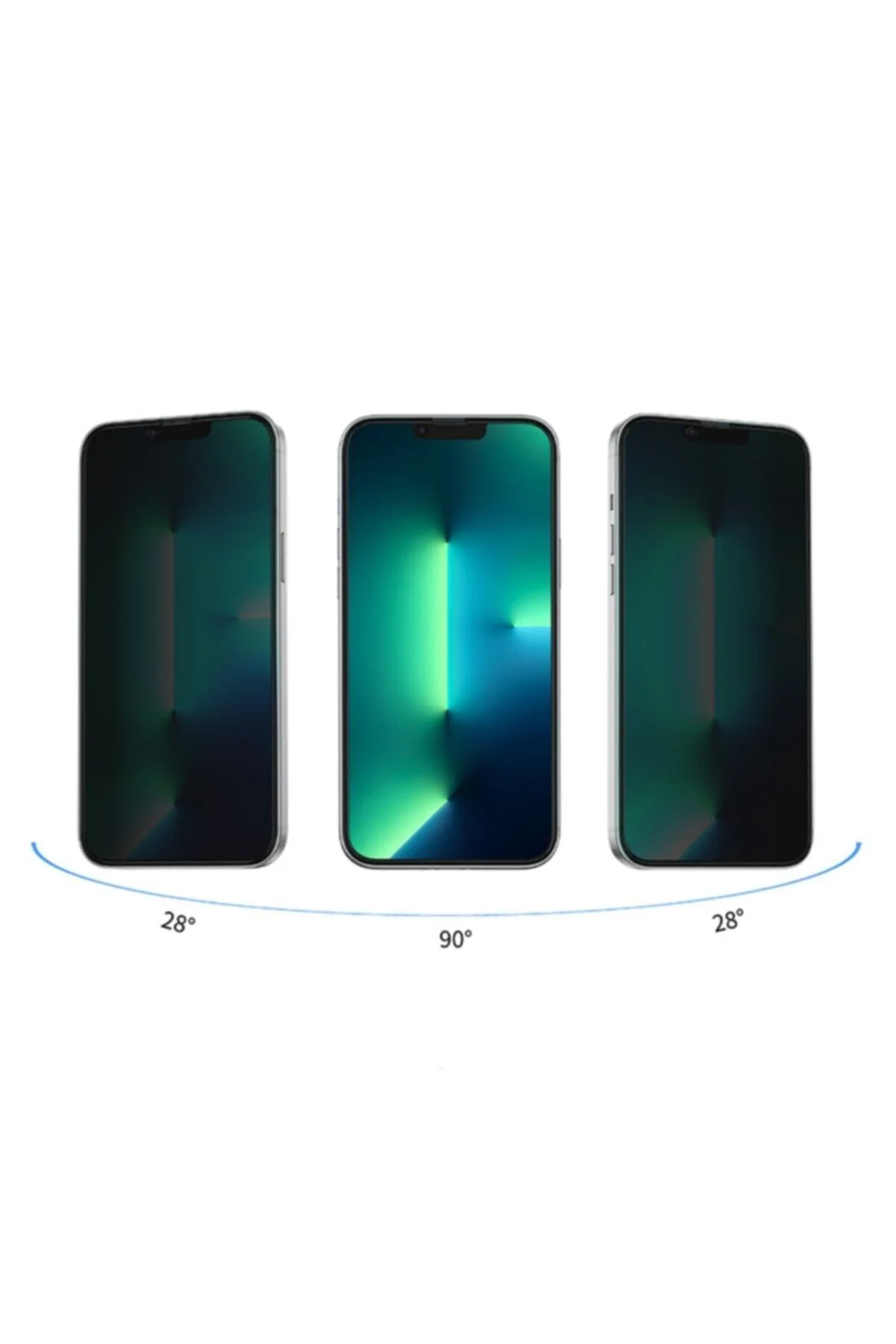 Iphone 12 Pro Max Gizli Hayalet Ekran Koruyucu 2.5D Kavisli