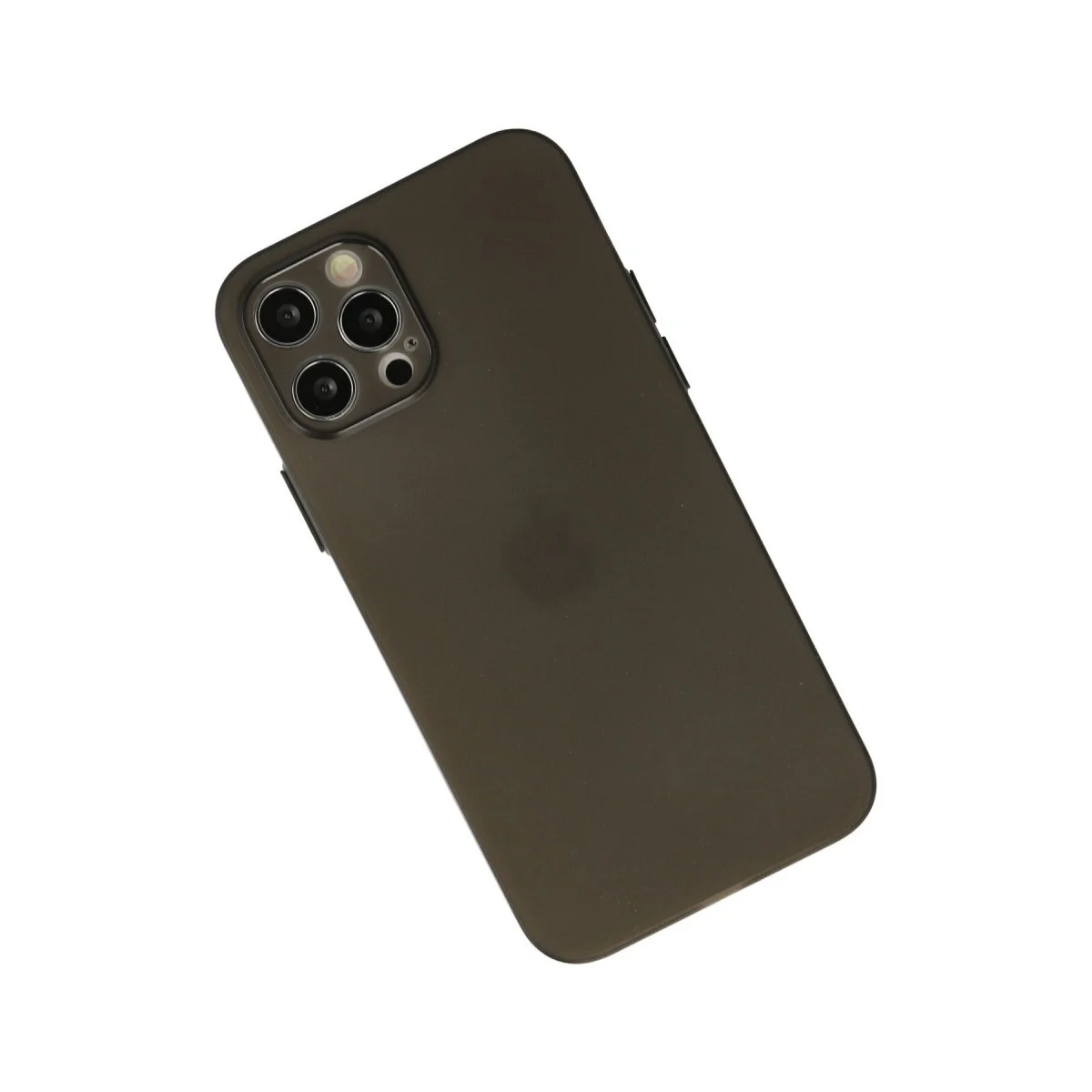 iPhone 12 Pro Max Gri Silikon Kılıf - Kamera Korumalı ve Anti-Parmak İzi