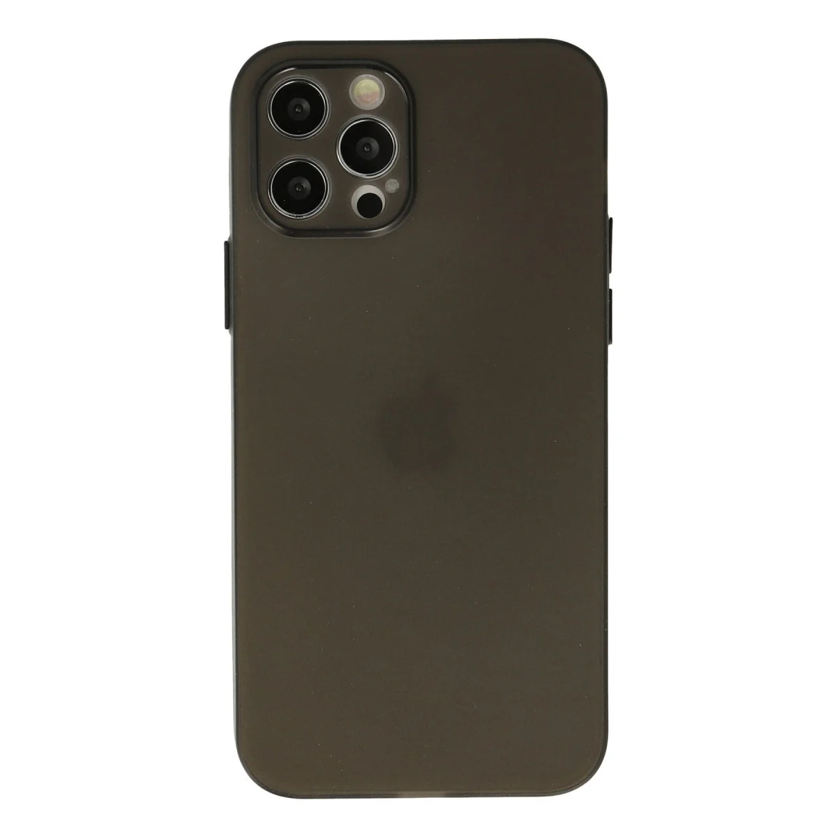iPhone 12 Pro Max Gri Silikon Kılıf - Kamera Korumalı ve Anti-Parmak İzi