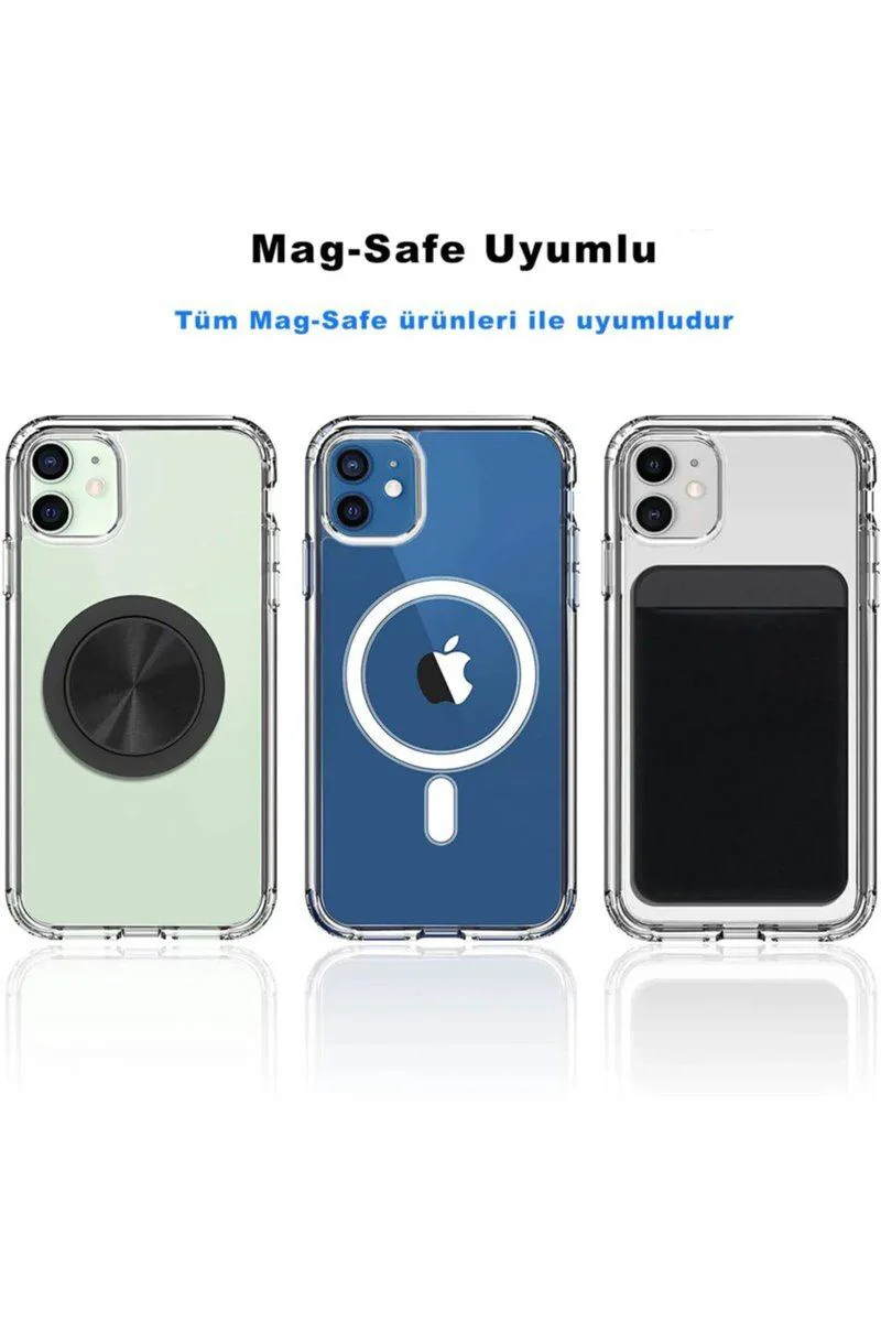 iPhone 12 Pro Max ile Uyumlu Şeffaf Kılıf - MagSafe Destekli Darbe Emici Kamera Lens Koruma iPhone 12 Pro Max ile Uyumlu Şeffaf Kılıf - MagSafe Destekli Darbe Emici Kamera Lens Koruma