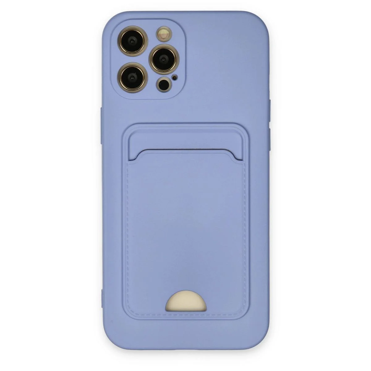 iPhone 12 Pro Max ile Uyumlu Kelvin Kartvizitli Silikon Kılıf - Lila iPhone 12 Pro Max ile Uyumlu Kelvin Kartvizitli Silikon Kılıf - Lila