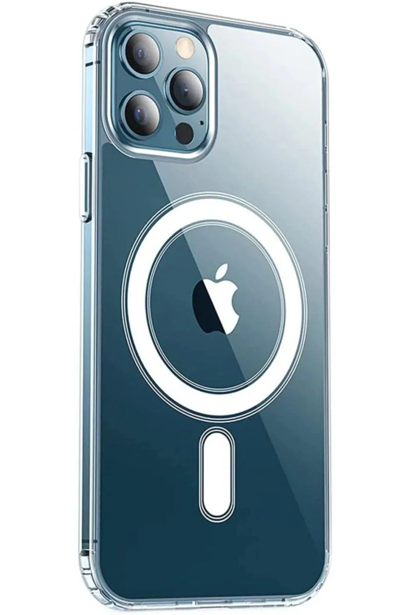 iPhone 12 Pro Max ile Uyumlu Şeffaf Kılıf - MagSafe Destekli Darbe Emici Kamera Lens Koruma iPhone 12 Pro Max ile Uyumlu Şeffaf Kılıf - MagSafe Destekli Darbe Emici Kamera Lens Koruma