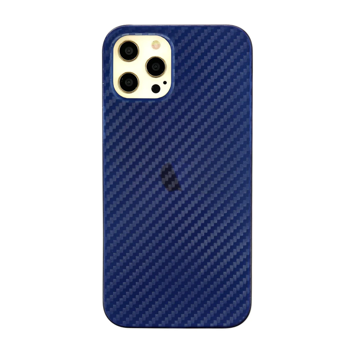 iPhone 12 Pro Max Karbon PP Silikon Kılıf - Mavi, Ultra İnce ve Dayanıklı Koruyucu