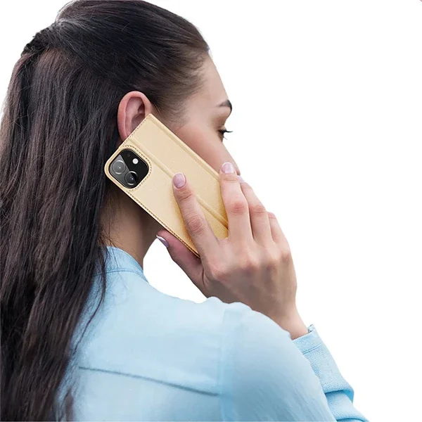 iPhone 12 Pro Max Kapaklı Deri Flip Kılıf - Manyetik Standlı Koruyucu