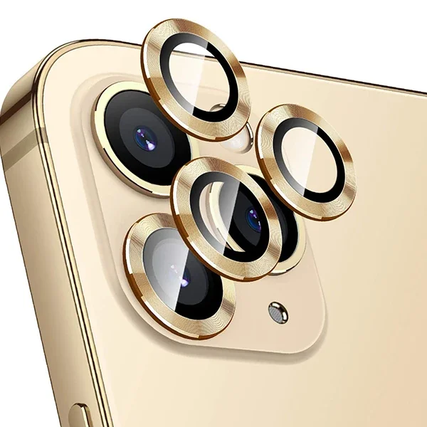 iPhone 12 Pro Max Kamera Lens Koruyucu 3D Metal Çerçeve – Çizilmez Temperli Cam