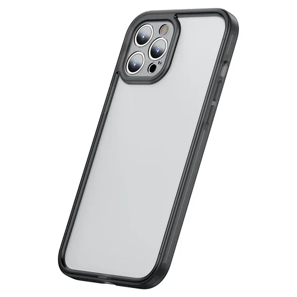 iPhone 12 Pro Max Kamera Lens Koruyuculu Frame Kılıf - Şarjı Engellemeyen Darbeye Dayanıklı Şeffaf Kılıf
