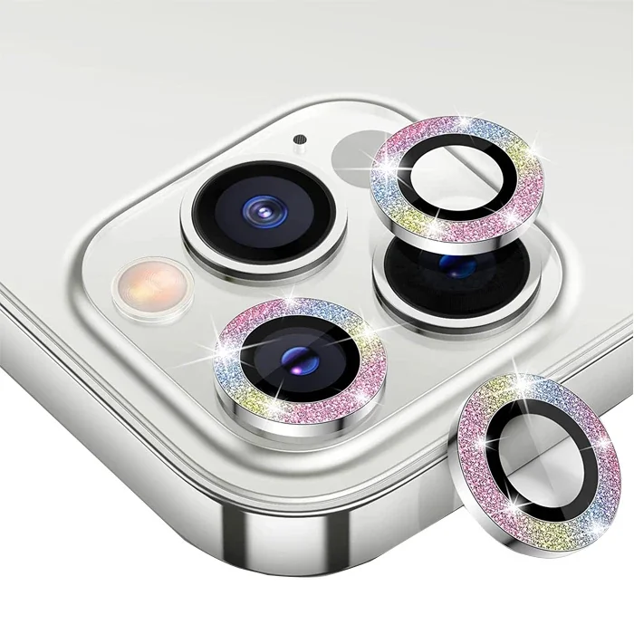 iPhone 12 Pro Max Kamera Lens Koruyucu 3D Metal Çerçeve – Çizilmez Temperli Cam