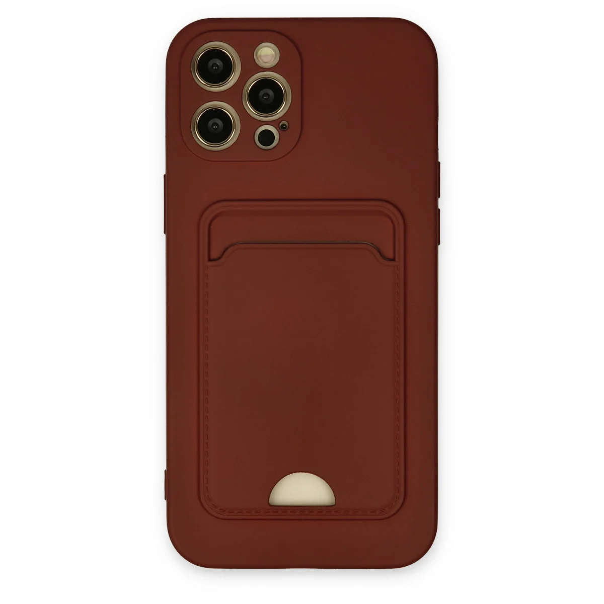 iPhone 12 Pro Max Kelvin Kartvizitli Silikon Kılıf - Bordo