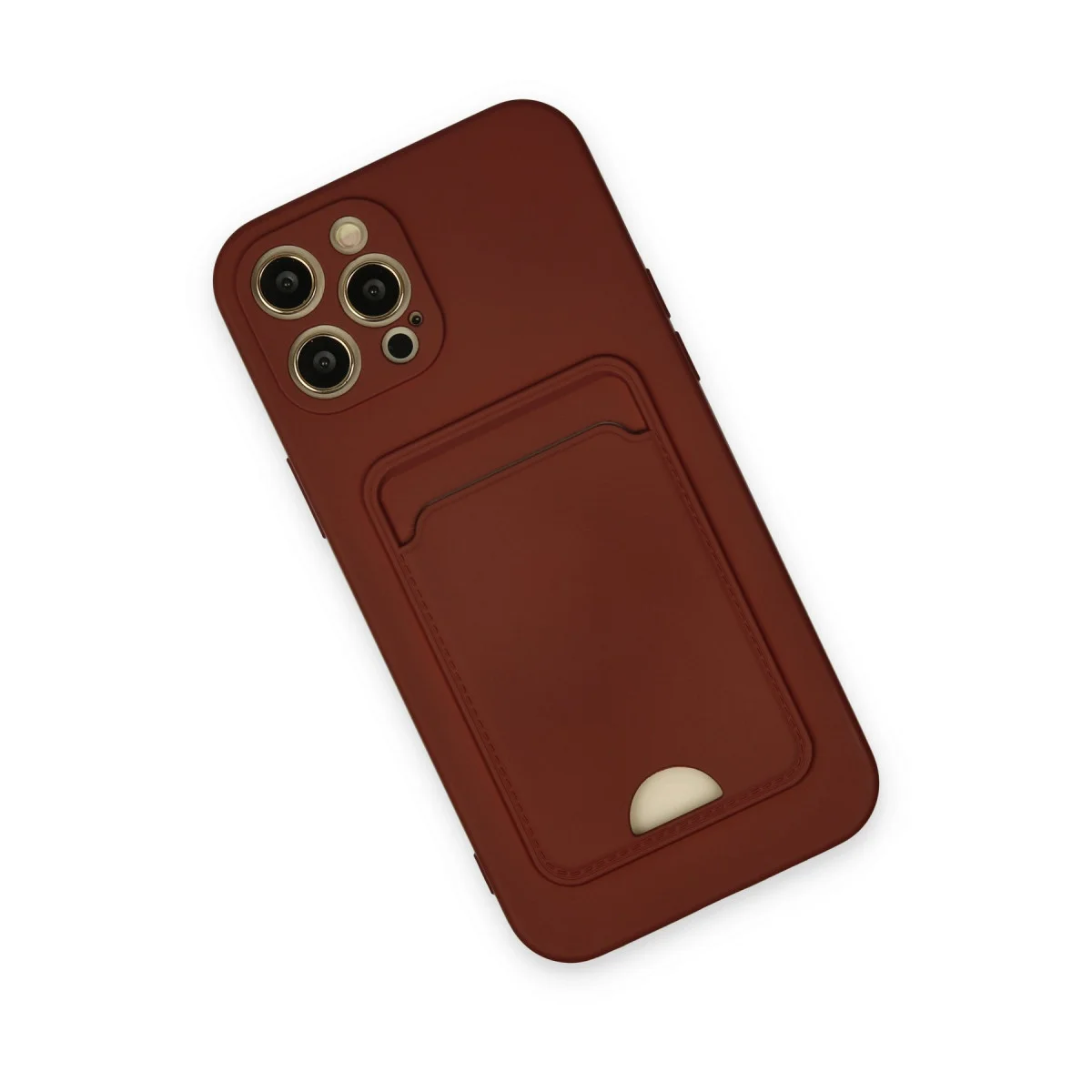 iPhone 12 Pro Max Kelvin Kartvizitli Silikon Kılıf - Bordo