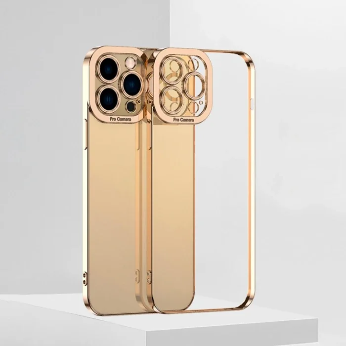 iPhone 12 Pro Max Kılıf Renkli Kenar Lazer Çerçeveli Silikon – Sararma Yapmaz Kablosuz Şarj Uyumlu