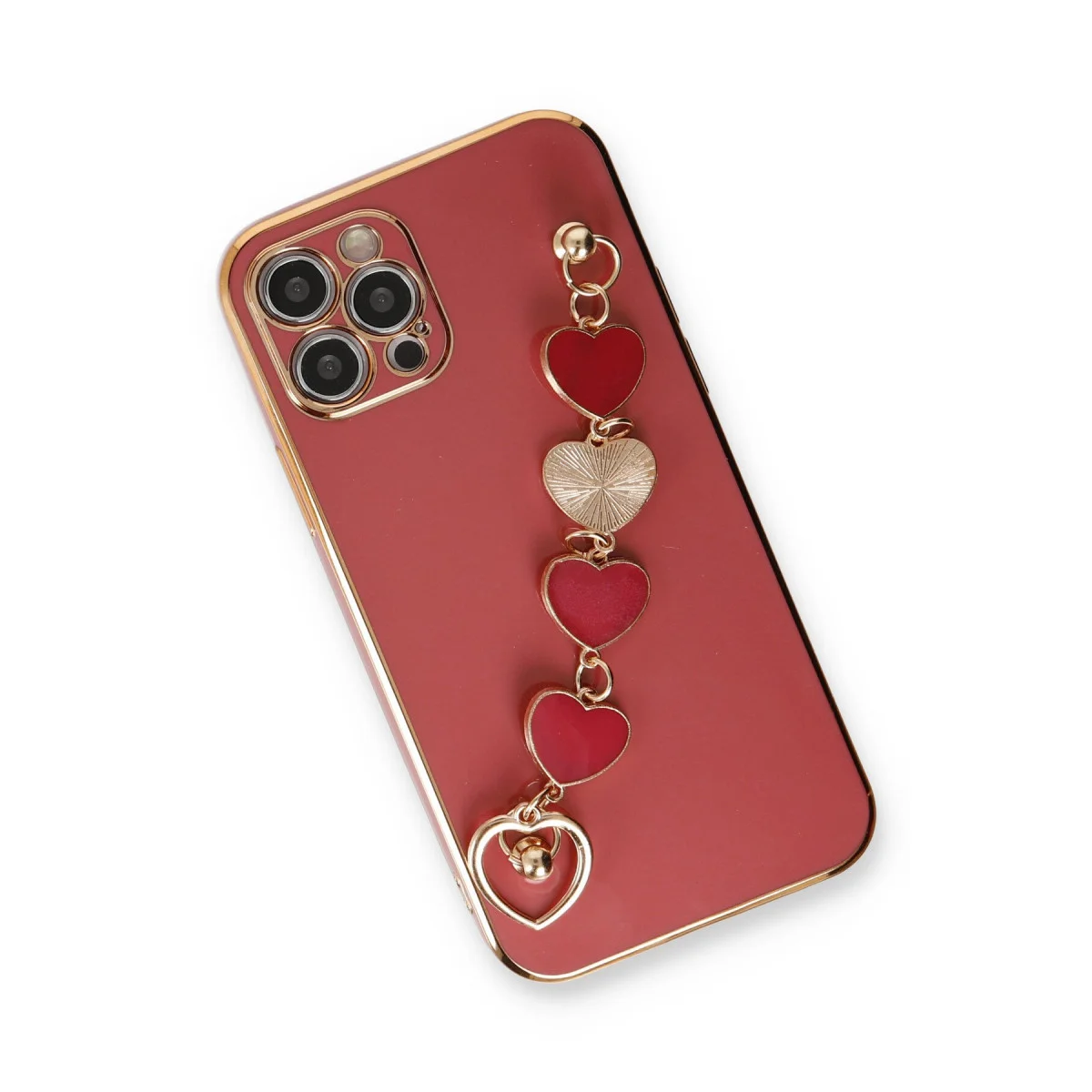 iPhone 12 Pro Max Kılıf Esila Silikon - Kırmızı, Esnek ve Koruyucu