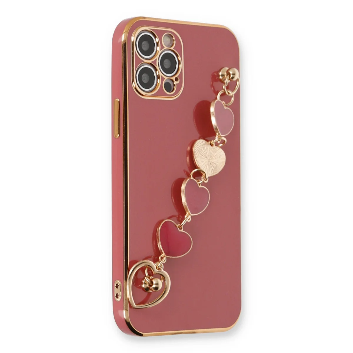 iPhone 12 Pro Max Kılıf Esila Silikon - Kırmızı, Esnek ve Koruyucu