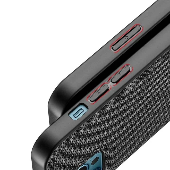 iPhone 12 Pro Max Kılıf Premium Dokuma Silikon Siyah - Darbeye Dayanıklı 5 Katmanlı Koruma