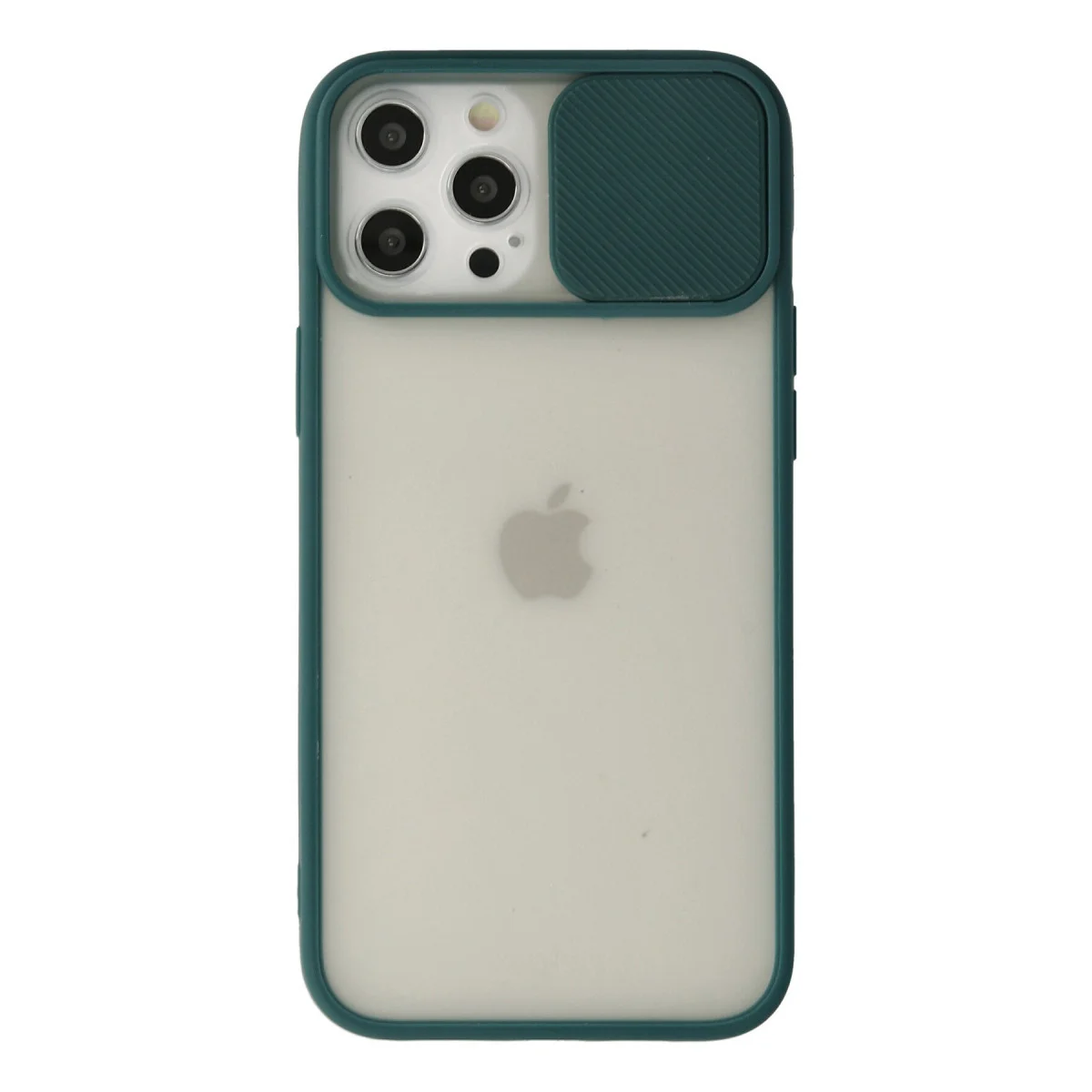 iPhone 12 Pro Max Kılıf - Palm Buzlu Kamera Sürgülü Silikon Kılıf - Yeşil