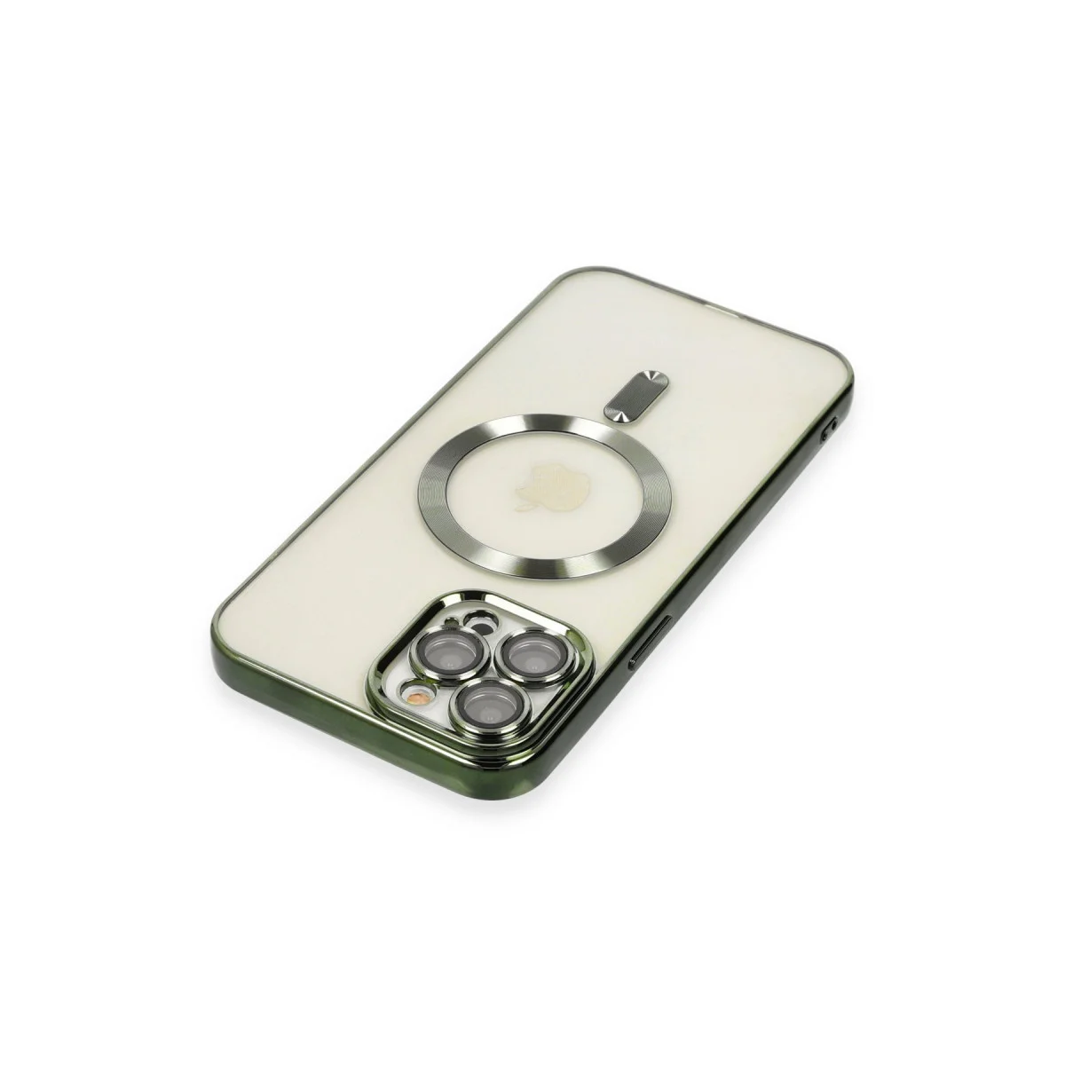 iPhone 12 Pro Max Kross Magneticsafe Kılıf - Koyu Yeşil - Güçlü Manyetik Bağlantı ve Tam Koruma