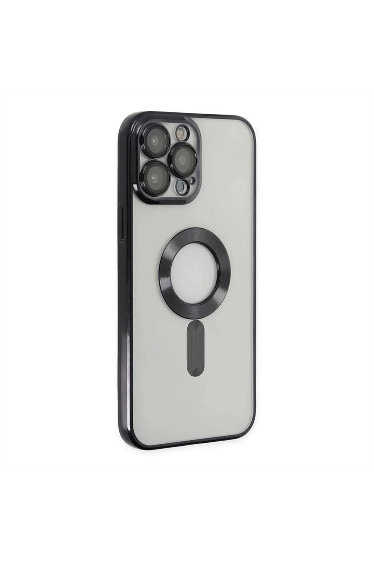 iPhone 12 Pro Max Lüx Magsaff Lazer Silikon Kılıf (Kamera Korumal iPhone 12 Pro Max Lüx Magsaff Lazer Silikon Kılıf (Kamera Korumal