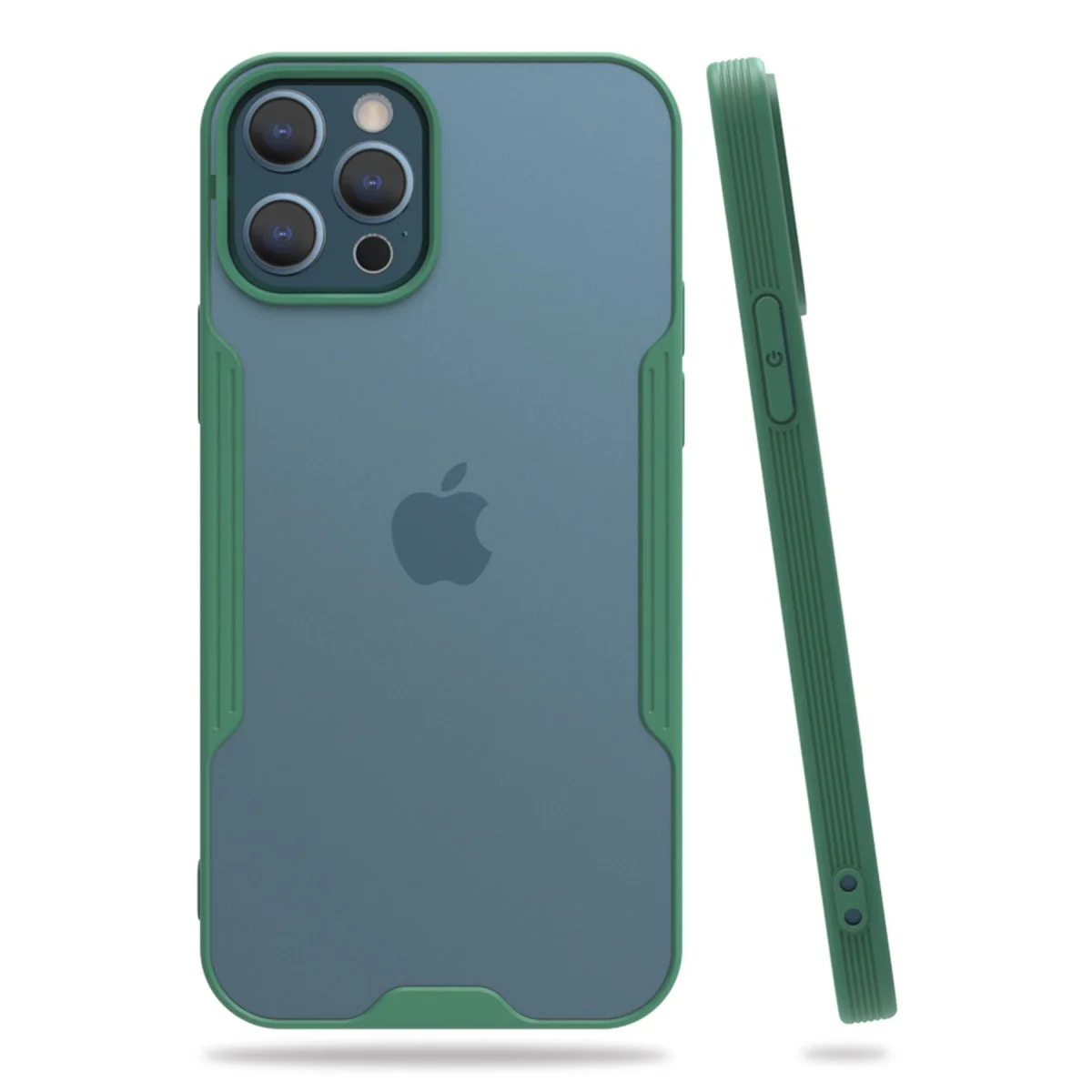 iPhone 12 Pro Max Platin Silikon Kılıf Yeşil - Slim ve Şık Tasarım