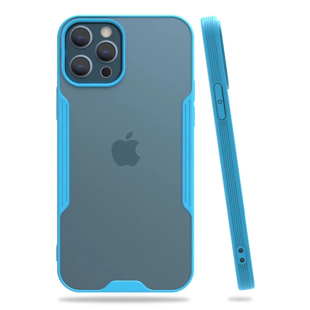 iPhone 12 Pro Max Platin Silikon Kılıf Mavi - Yüksek Dayanıklılık ve Şıklık