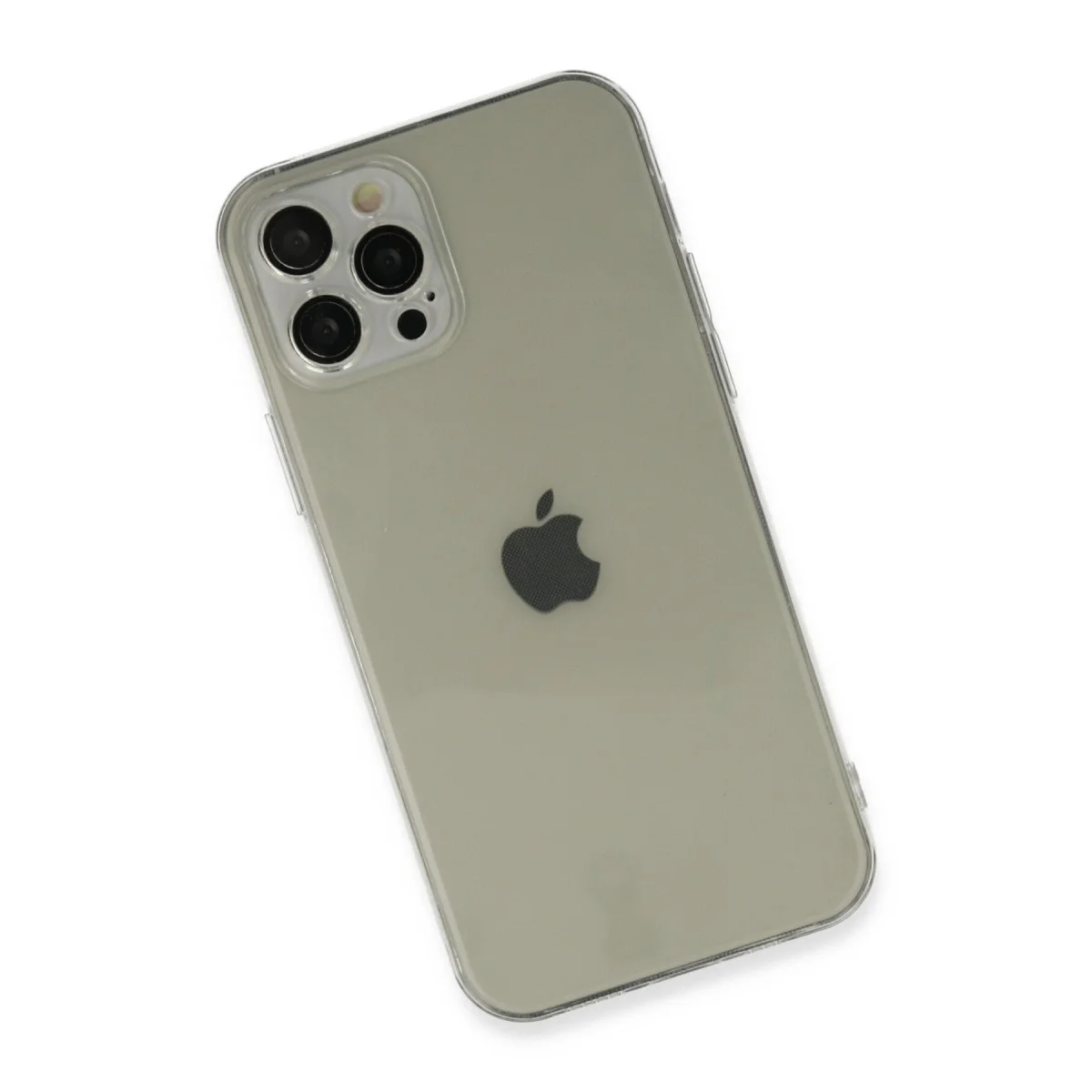 iPhone 12 Pro Max Şeffaf Silikon Kılıf Fly Lens - Ultra ince ve Estetik Koruma