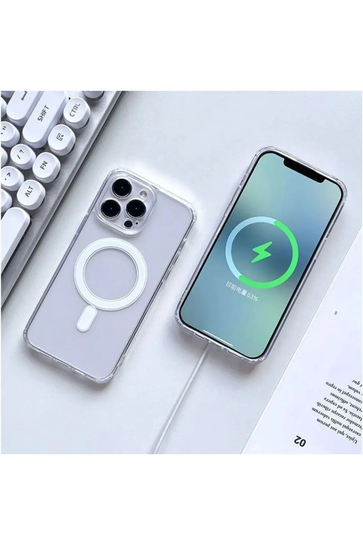Iphone 12 Pro Max - Şeffaf Magsafe Wireless Kablosuz Şarj Destekli Sert Kılıf Iphone 12 Pro Max - Şeffaf Magsafe Wireless Kablosuz Şarj Destekli Sert Kılıf