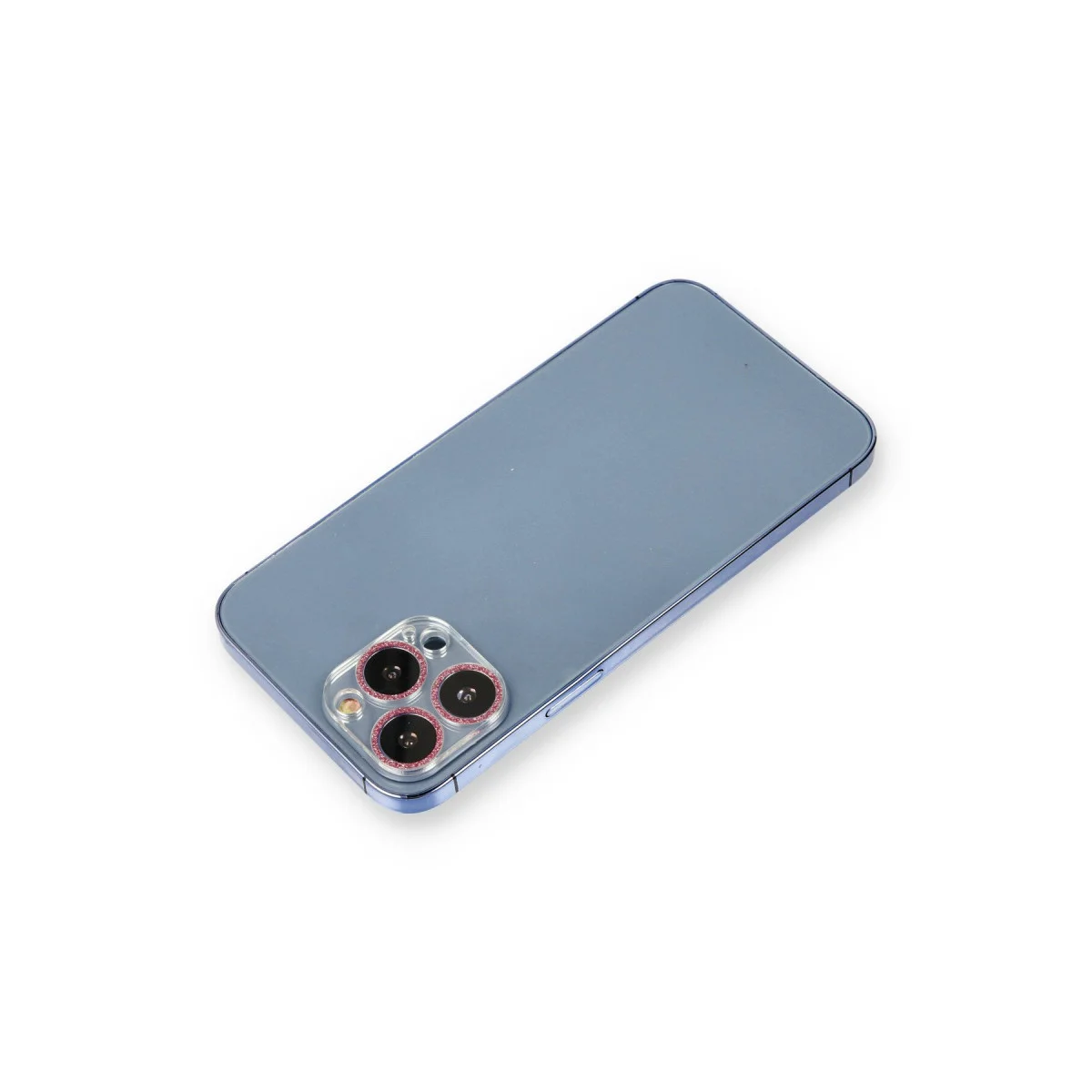 iPhone 12 Pro Max Shine Kamera Lens Koruma Camı - Pembe ve Şık