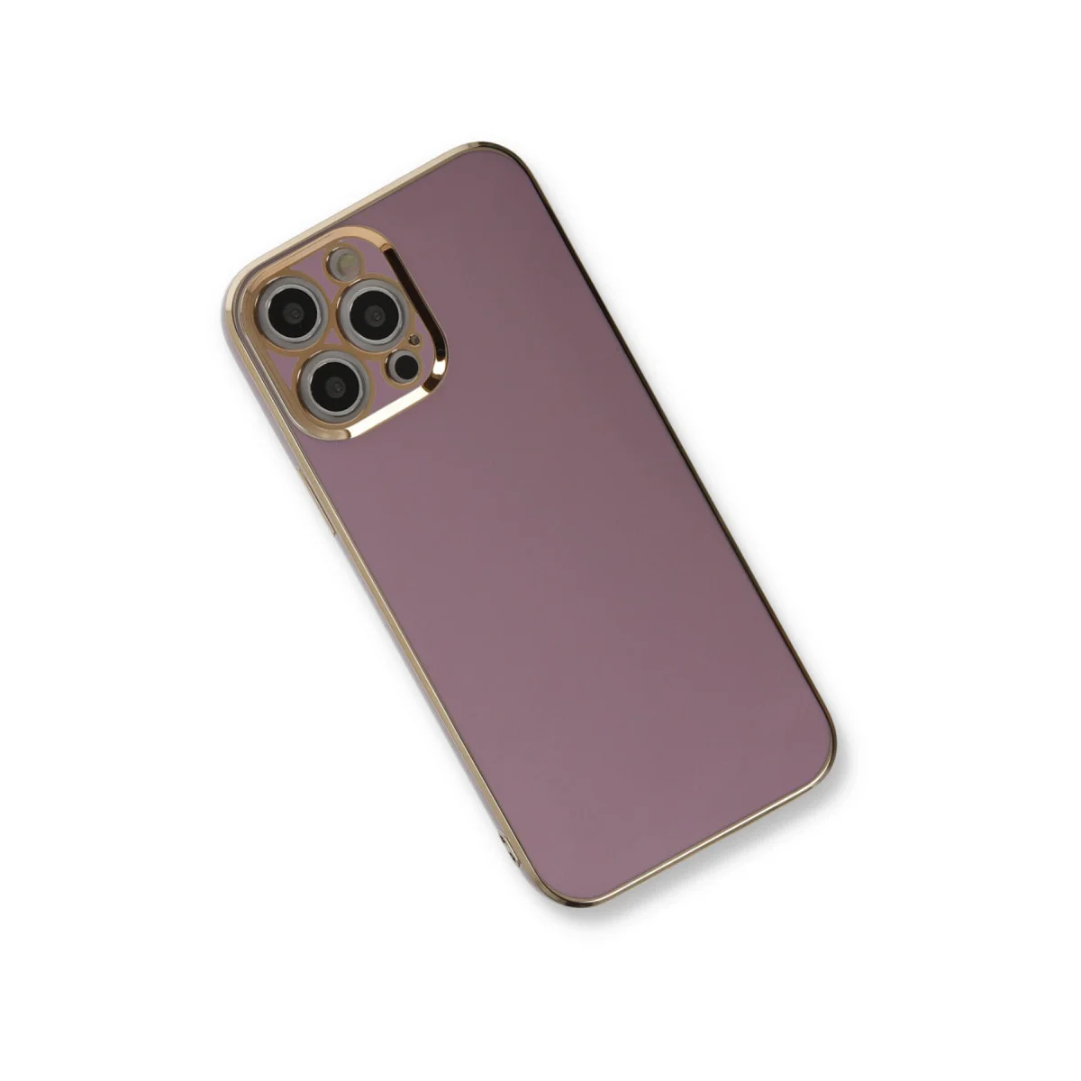 iPhone 12 Pro Max Silikon Kılıf Volet - Mor (Premium Şık Tasarım ve Güçlü Koruma)