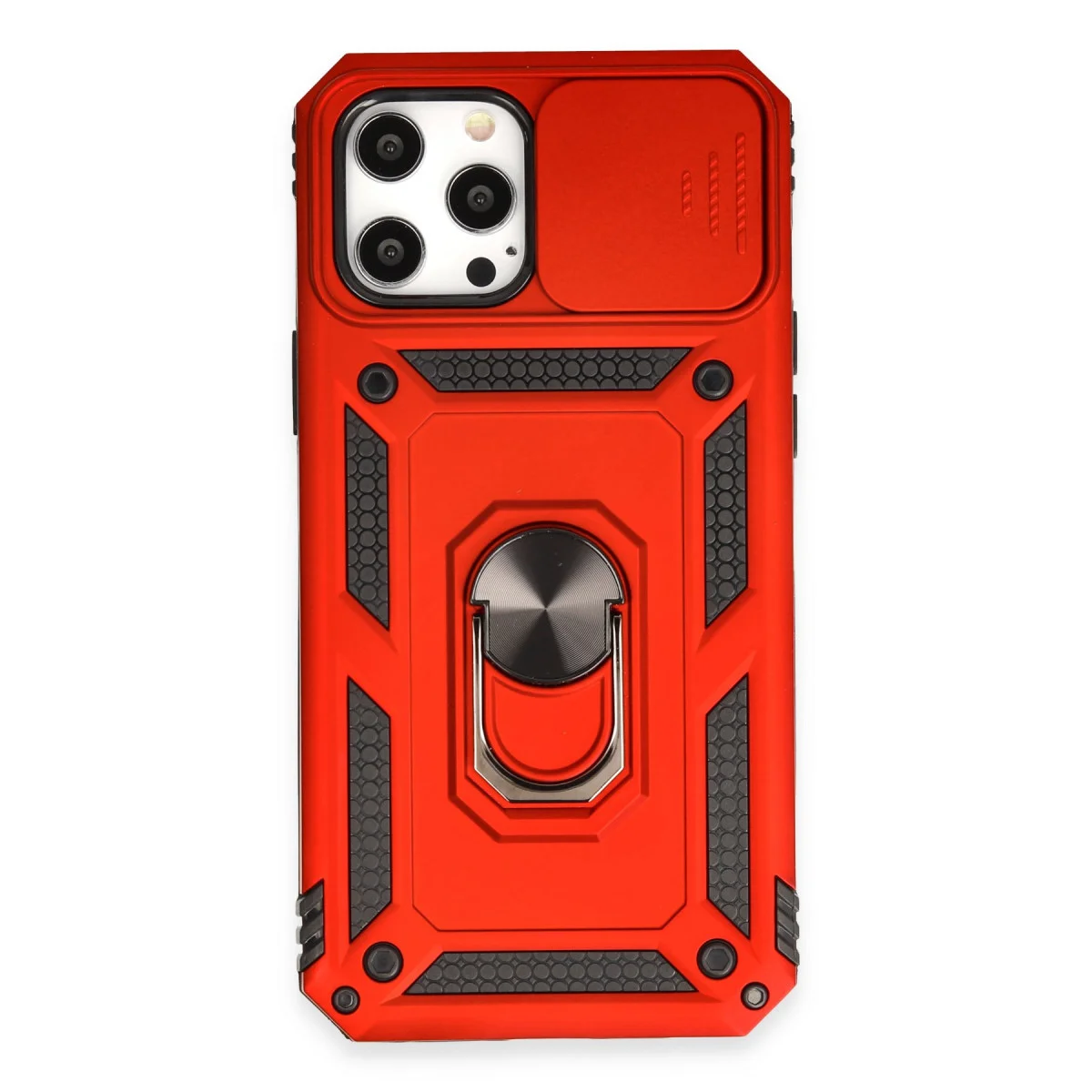 iPhone 12 Pro Max Silikon Kılıf - Kamera Korumalı Pars Kılıf (Kırmızı)