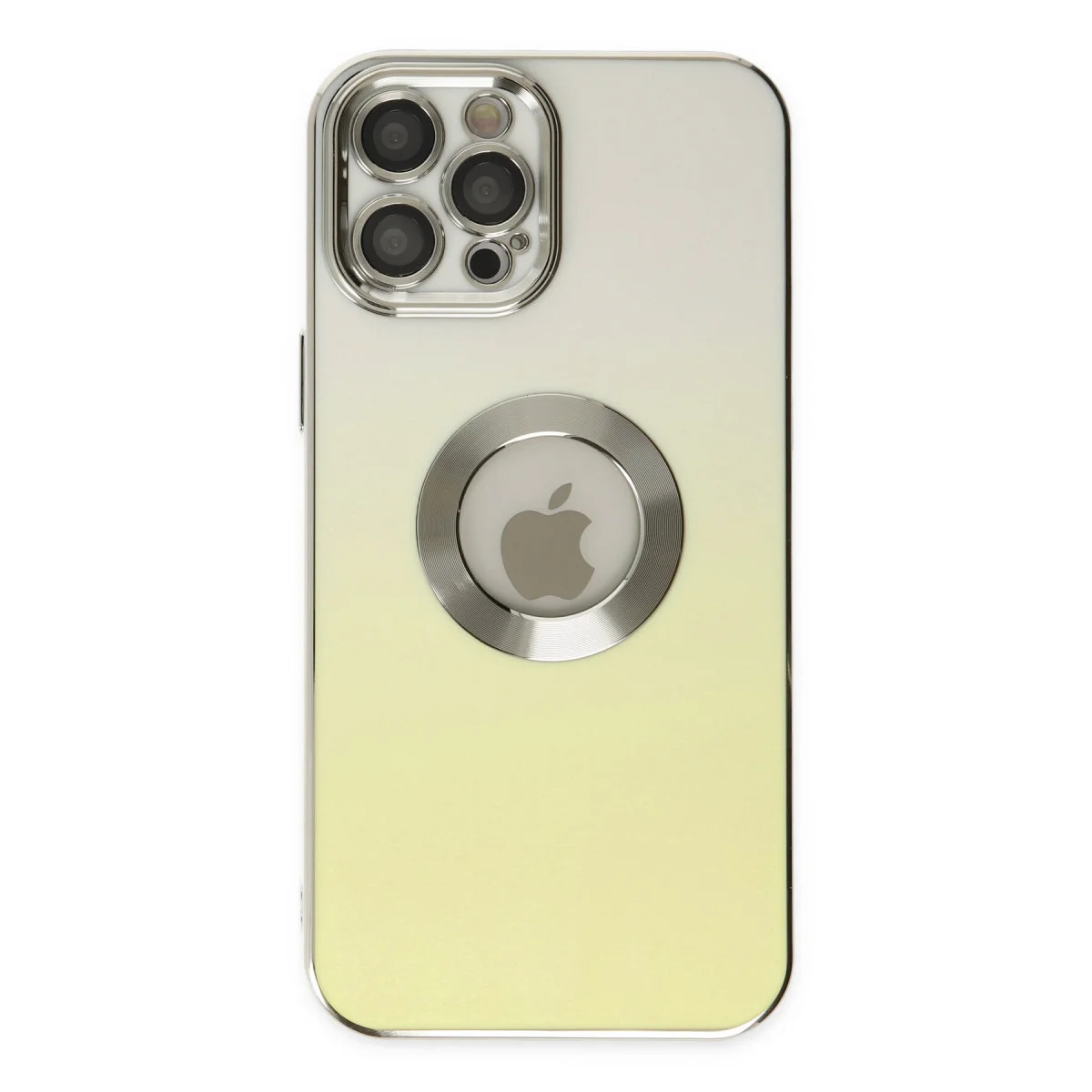 iPhone 12 Pro Max Silikon Kılıf - Sarı - Çizilmeye Karşı Mükemmel Koruma
