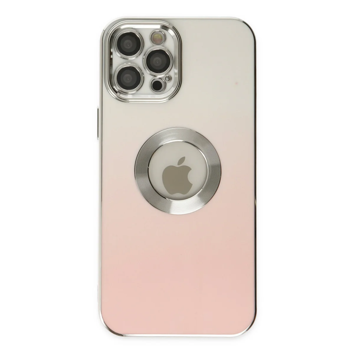 iPhone 12 Pro Max Silikon Kılıf - Pembe Çizilmez Koruyucu Kılıf