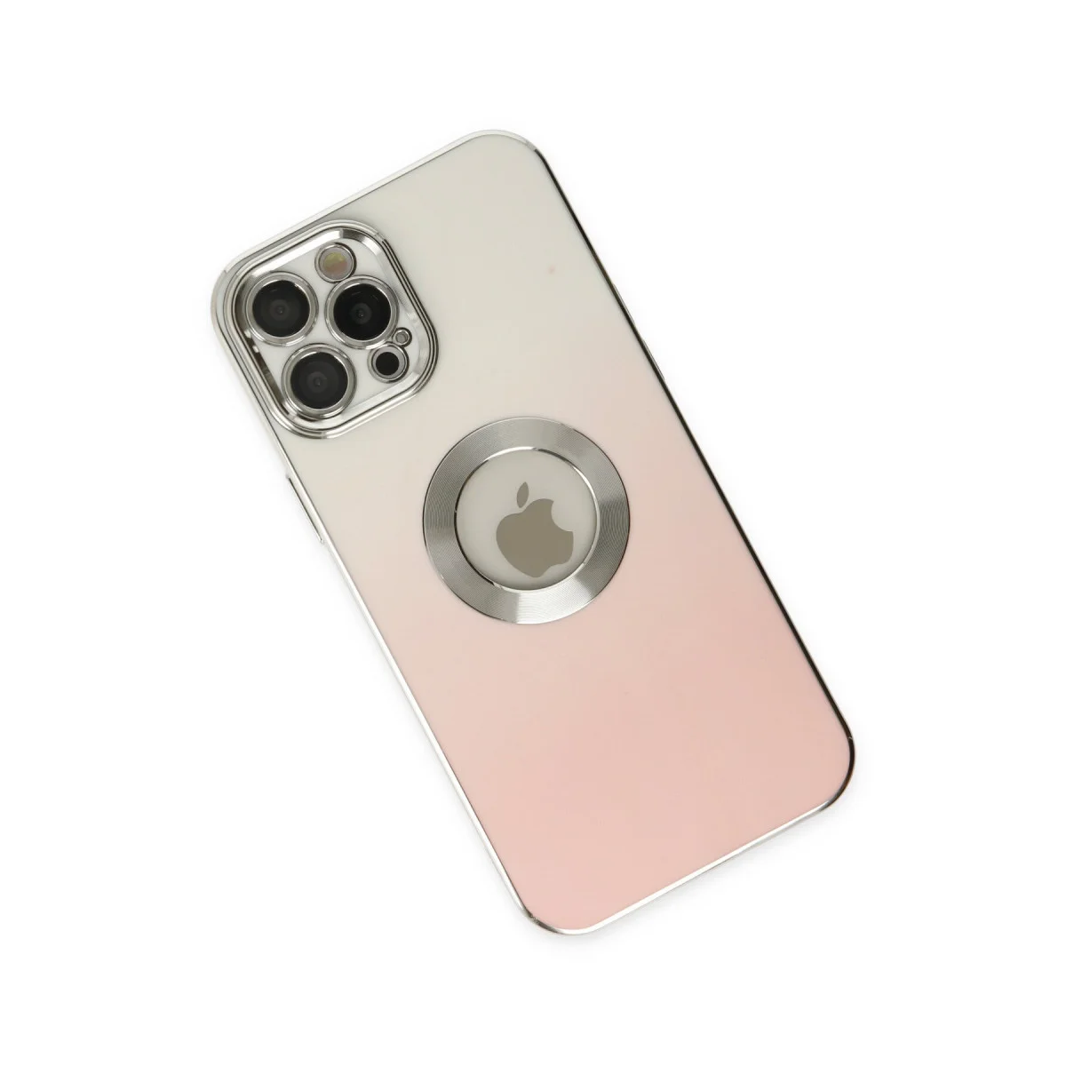 iPhone 12 Pro Max Silikon Kılıf - Pembe Çizilmez Koruyucu Kılıf