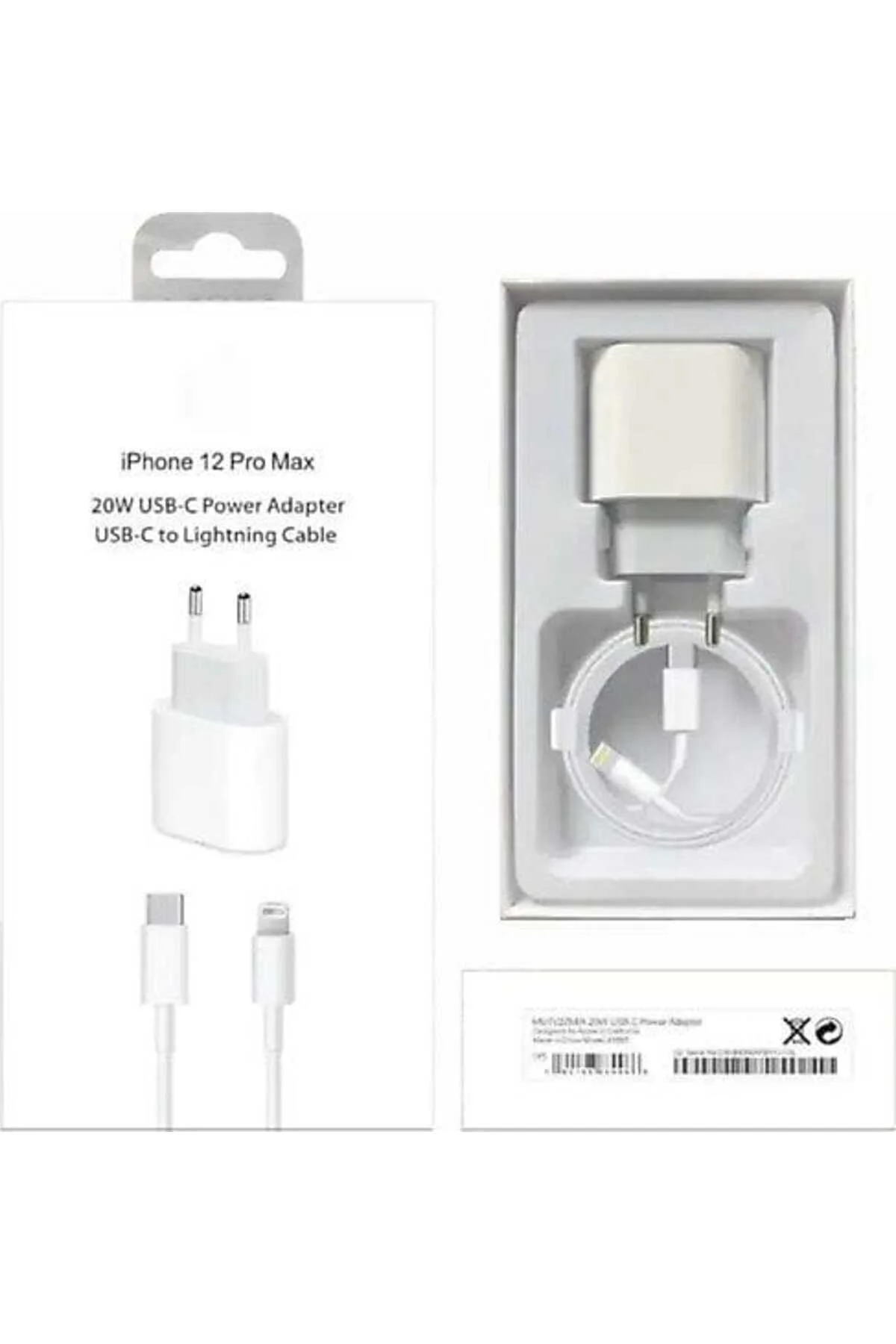 Iphone 12 Pro-Max Uyumlu 20W Şarj Adaptörü+Şarj Kablosu
