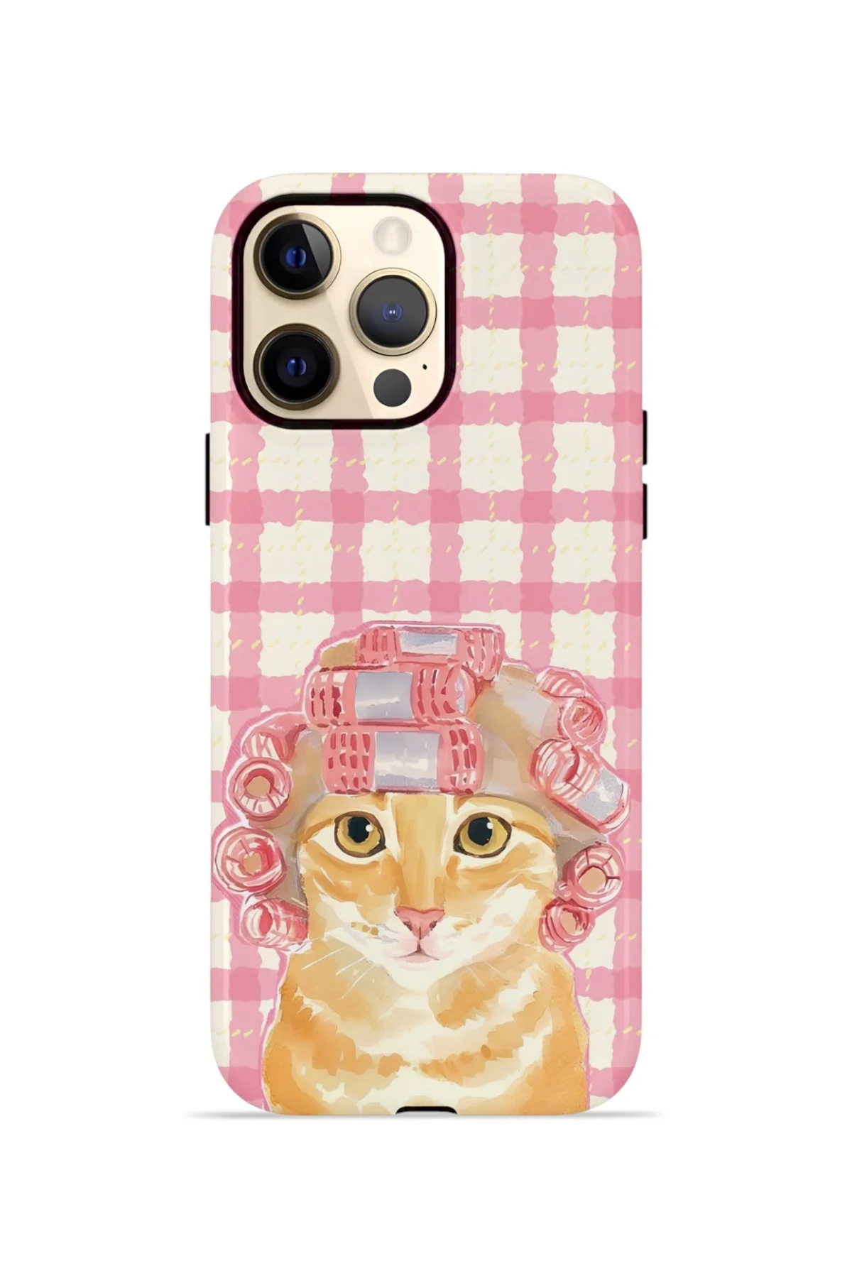 iPhone 12 Pro Max Vorian Çift Katmanlı MagSafe Kılıf Pink Picnic Cat
