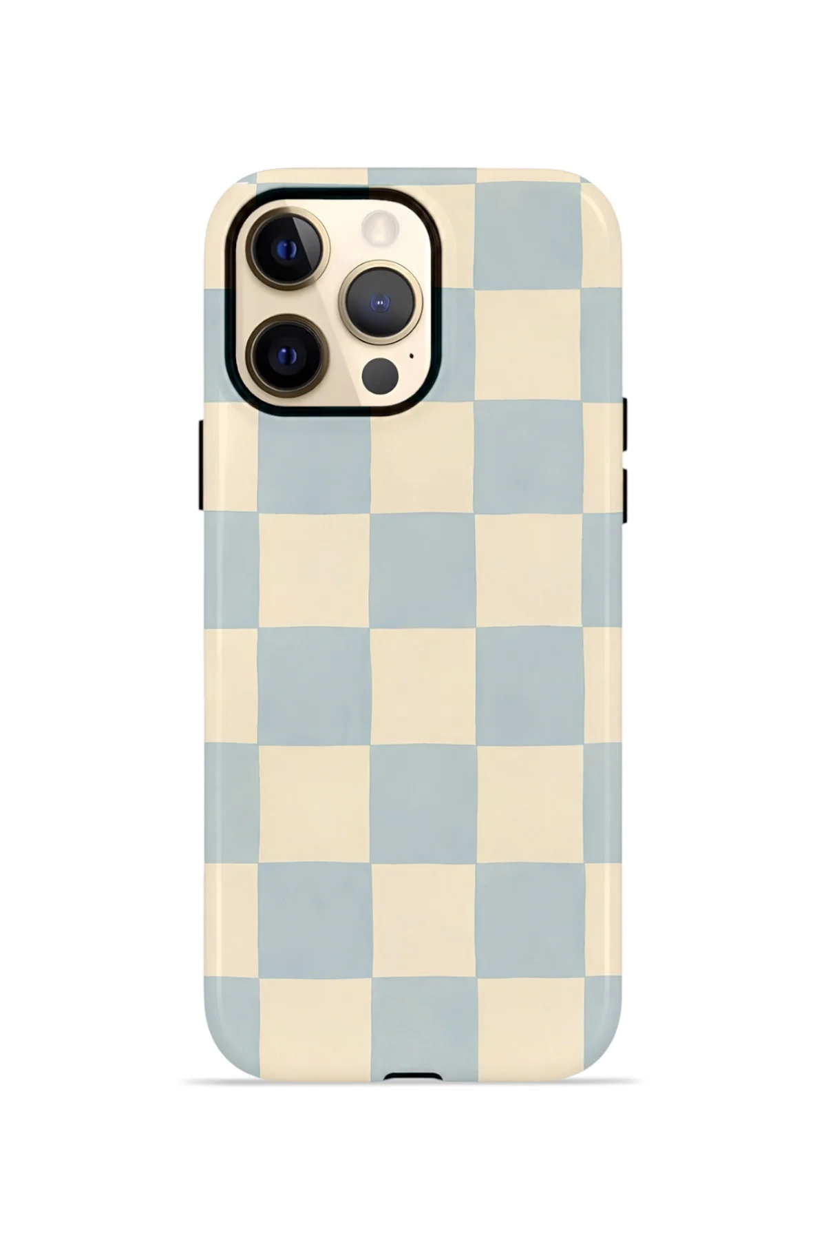 iPhone 12 Pro Max Vorian Çift Katmanlı MagSafe Kılıf Powder Blue Checker