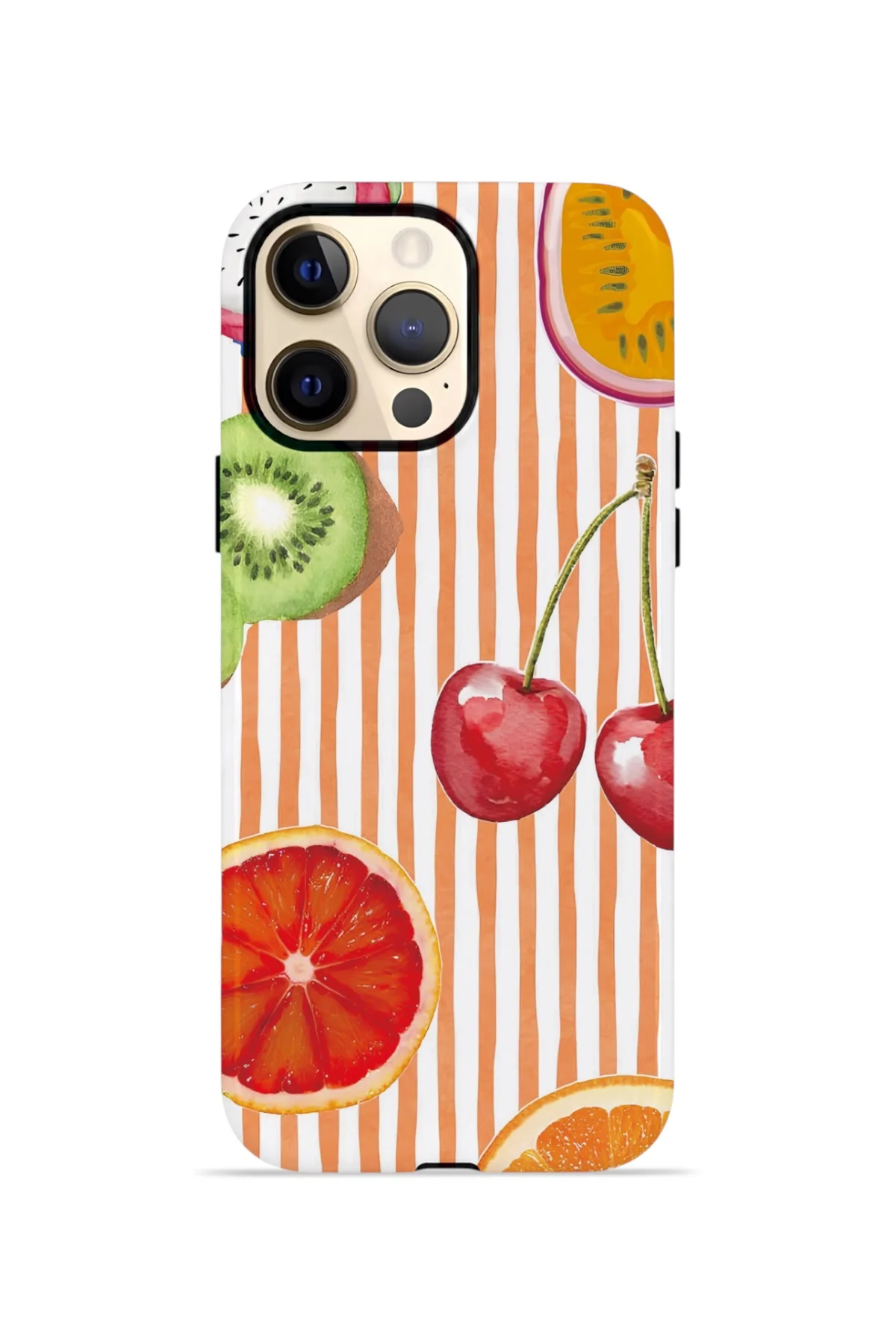 iPhone 12 Pro Max Vorian Çift Katmanlı MagSafe Kılıf Tutti Frutti Stripe
