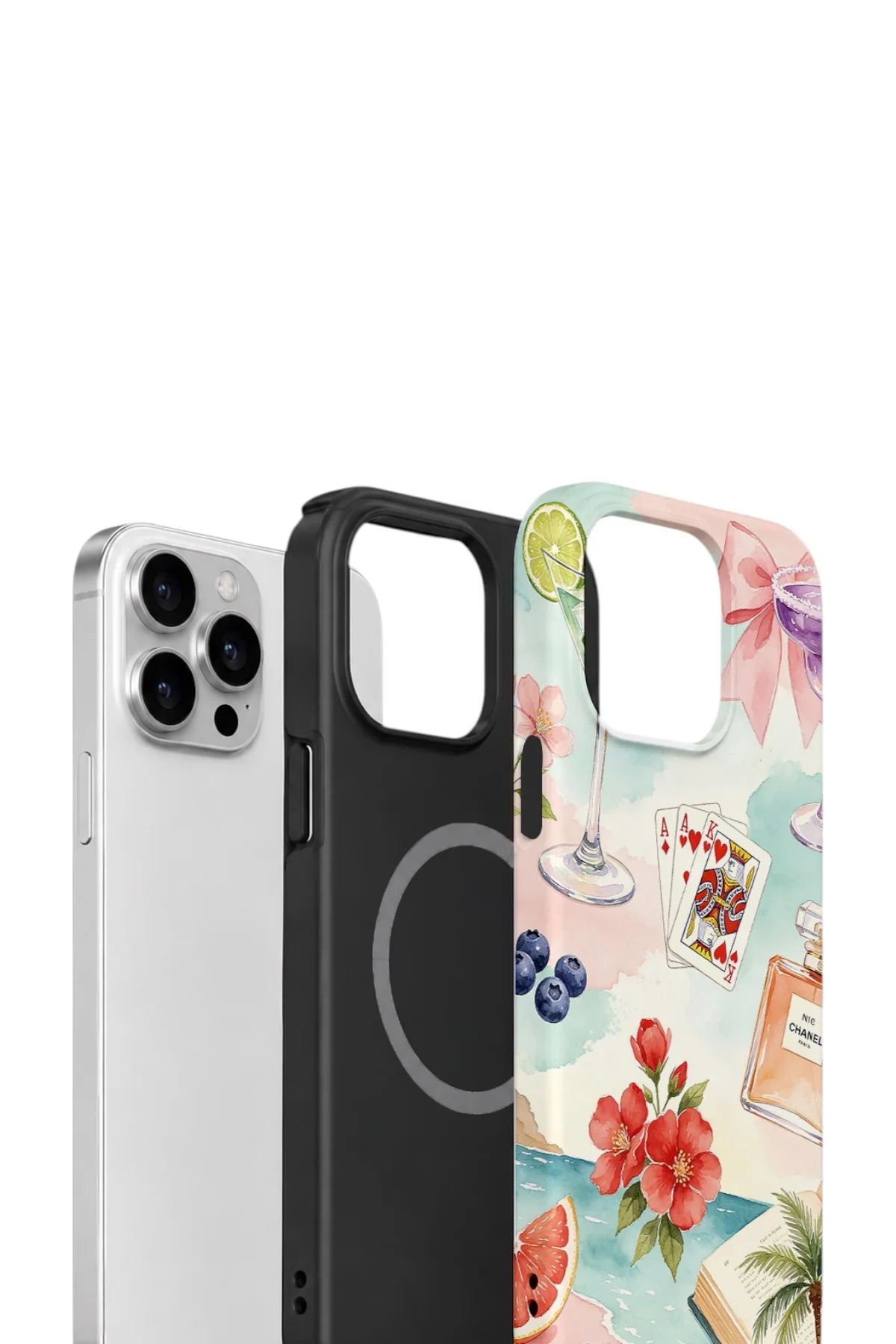 iPhone 12 Pro Max Vorian Çift Katmanlı MagSafe Kılıf Mediterranean Holiday Collage
