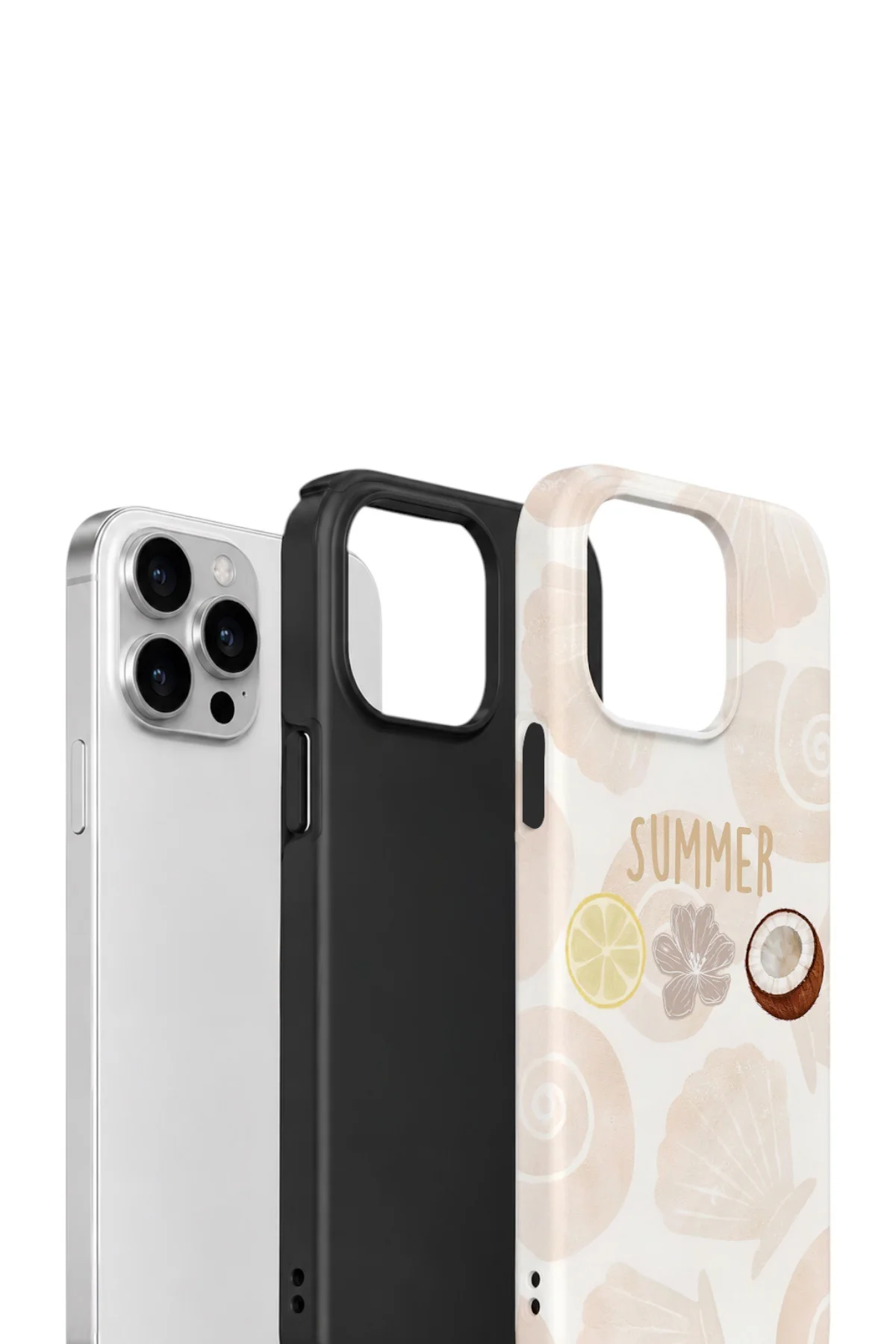 iPhone 12 Pro Max Vorian Çift Katmanlı Kılıf Coconut Summer Notes
