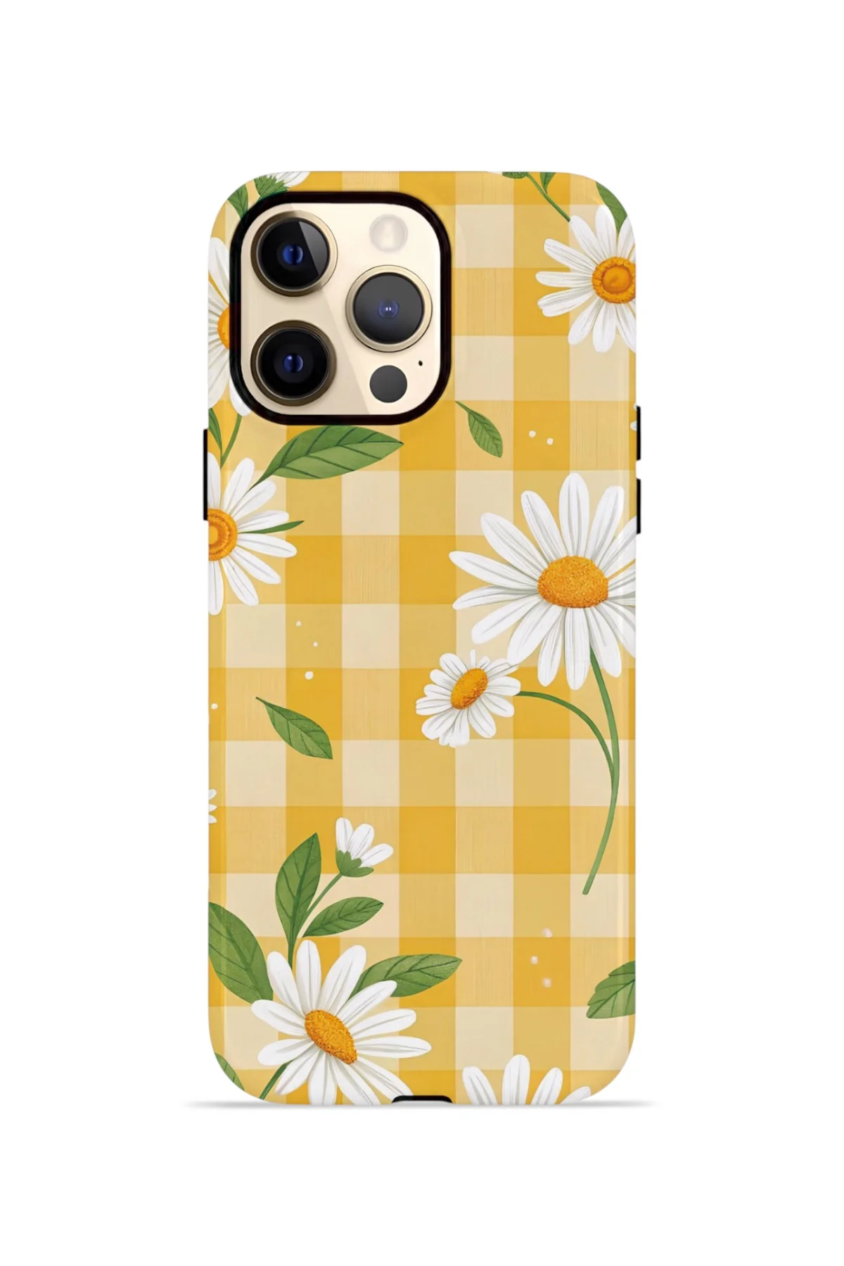 iPhone 12 Pro Max Vorian Çift Katmanlı MagSafe Kılıf Daisy Picnic Gingham