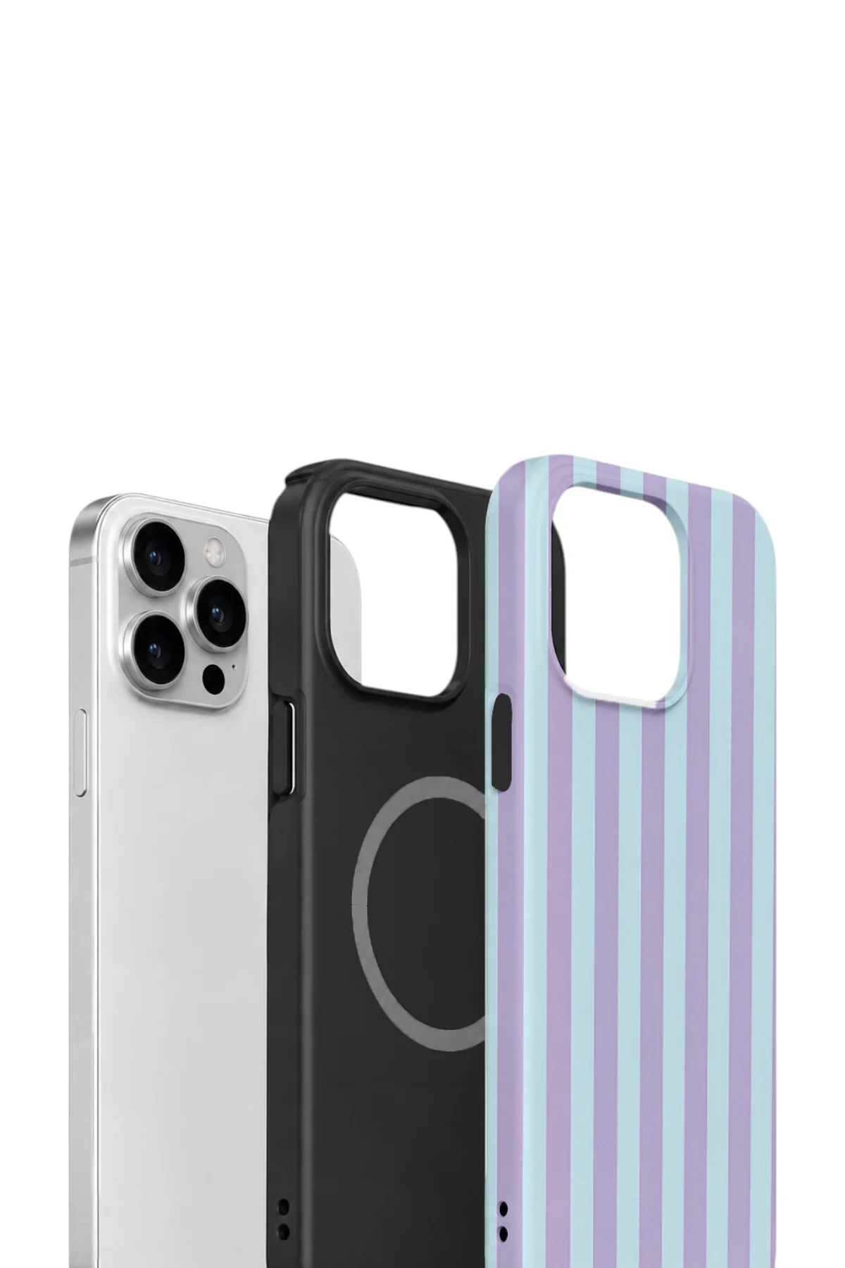 iPhone 12 Pro Max Vorian Yough Magsafe Kılıf Lilac Riviera Stripe