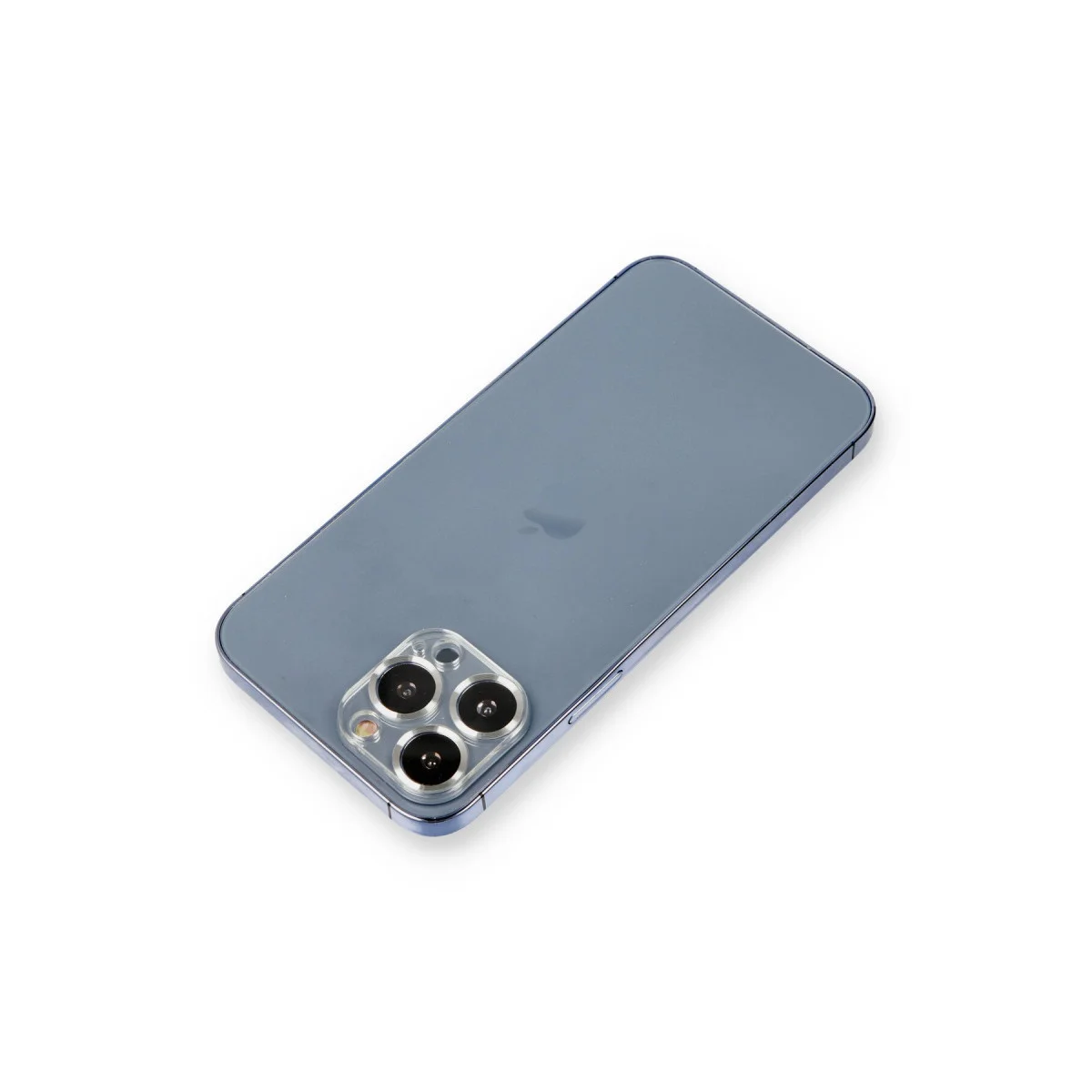 iPhone 12 Pro Metal Kamera Lens Koruma Camı - Gümüş (Optik Kalite)