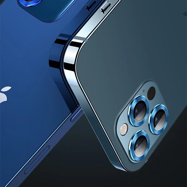 iPhone 12 Pro Metal Çerçeveli Kamera Lens Koruyucu – Çizilmeye Karşı 3D Kalkan