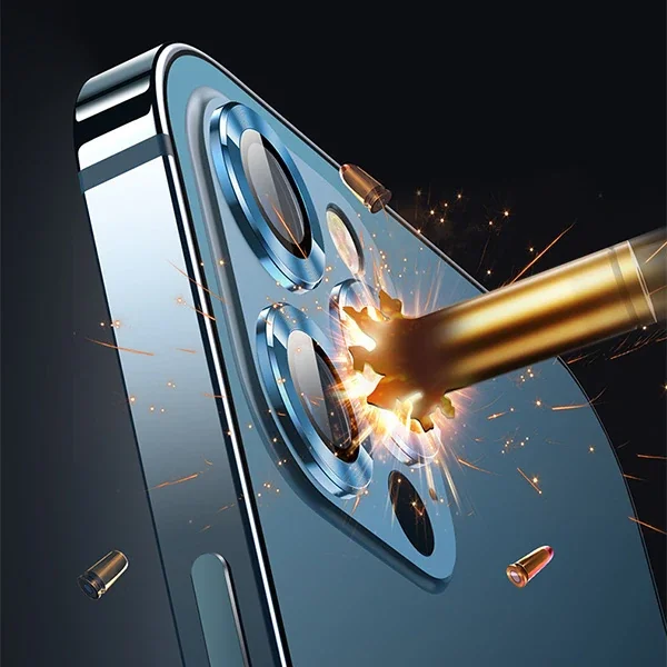 iPhone 12 Pro Metal Çerçeveli Kamera Lens Koruyucu – Çizilmeye Karşı 3D Kalkan