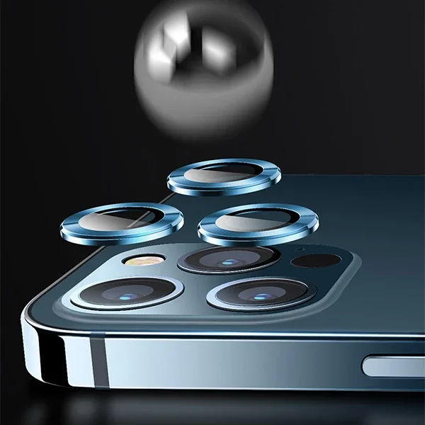 iPhone 12 Pro Metal Çerçeveli Kamera Lens Koruyucu – Çizilmeye Karşı 3D Kalkan