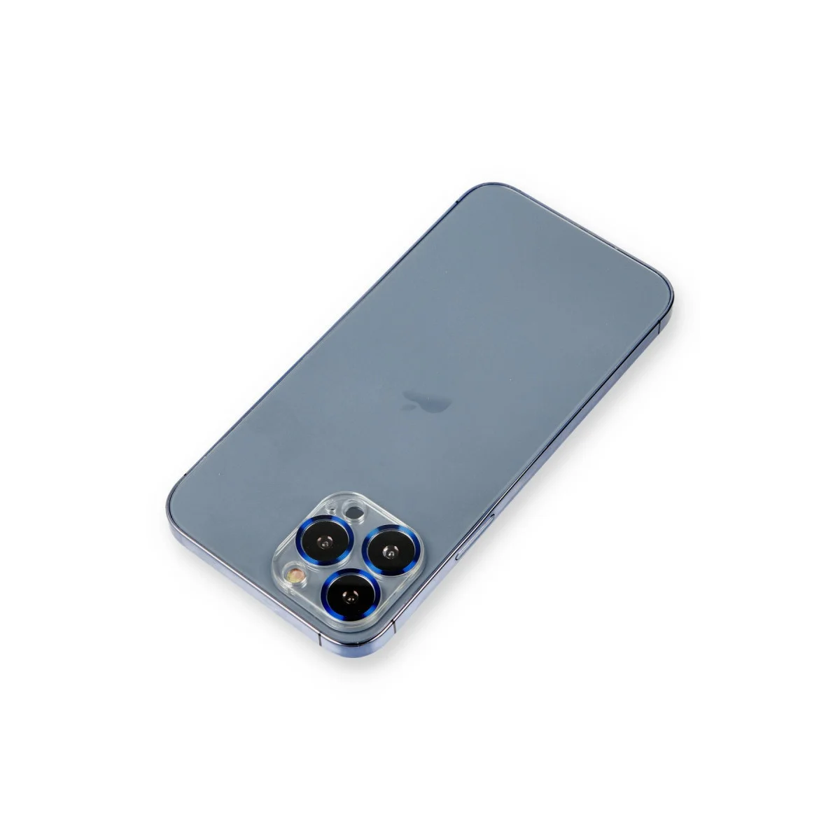 iPhone 12 Pro Metal Kamera Lens Koruma Camı - Mavi