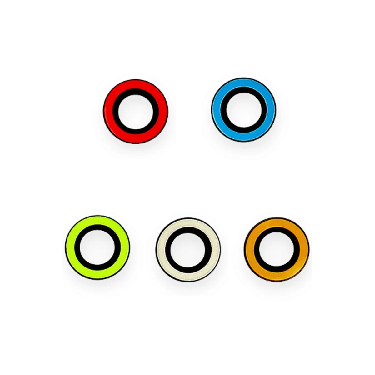 iPhone 12 Pro Neon Fosforlu Kamera Lens Sarı - Estetik ve Güçlü Korumalı