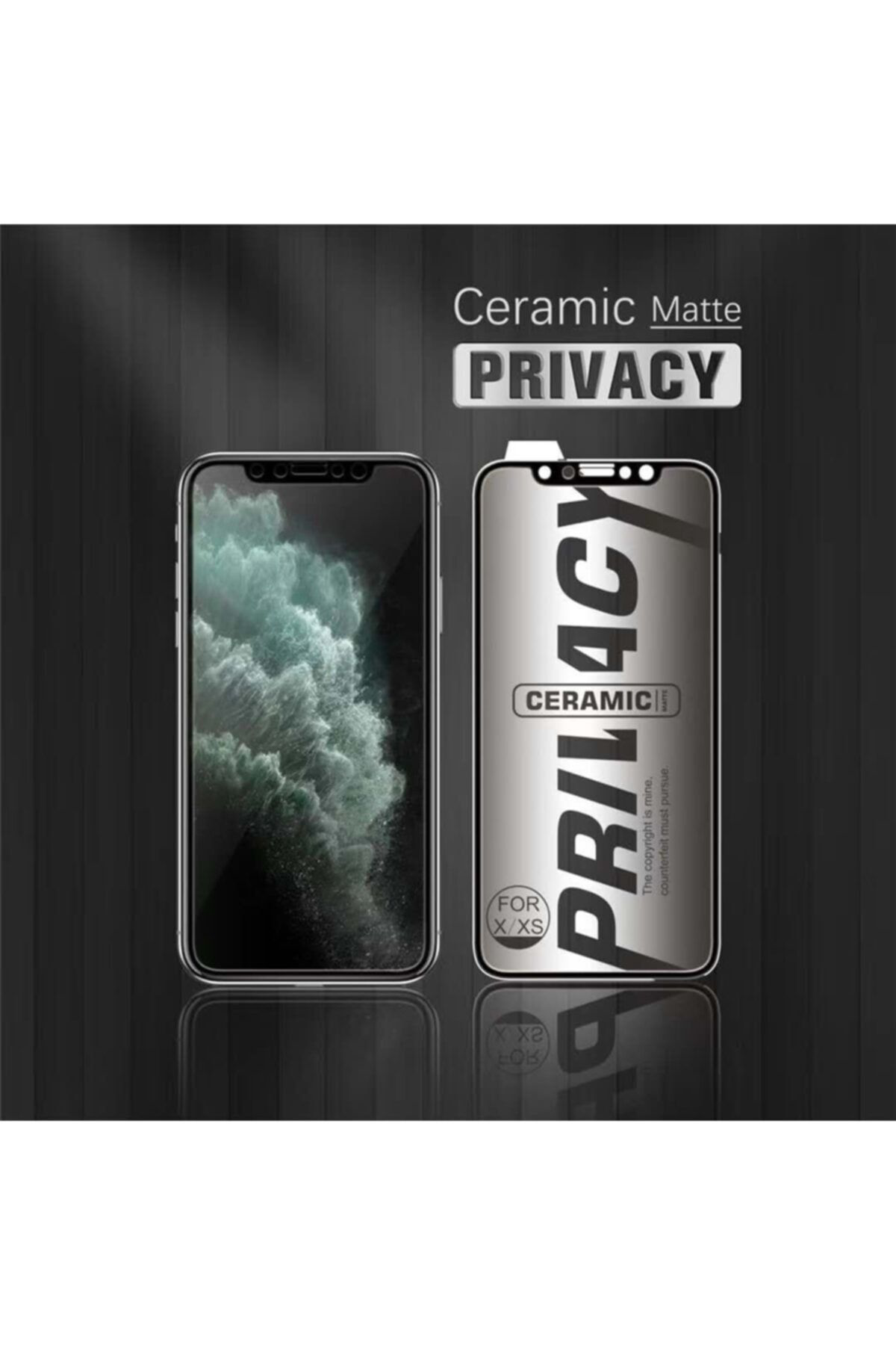 Iphone 12 Pro Siyah Gizlilik Filtreli Privacy Mat Seramik Hayalet