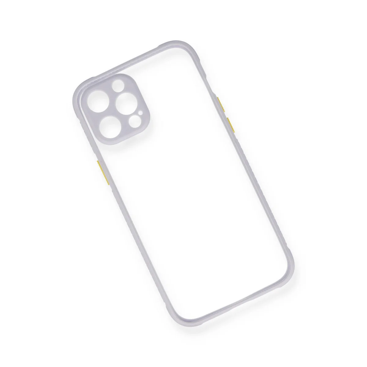 iPhone 12 Pro Şeffaf Silikon Kılıf - Lila Miami Tasarımı
