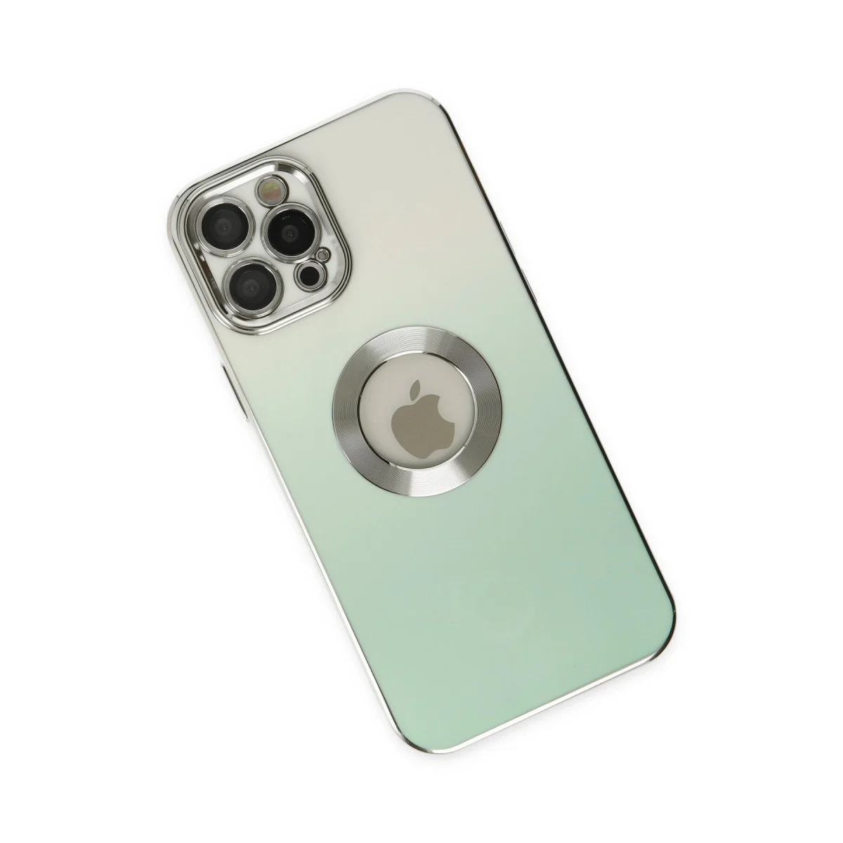 iPhone 12 Pro Silikon Kılıf - Turkuaz – Şeffaf, Modern ve Yüksek Koruma