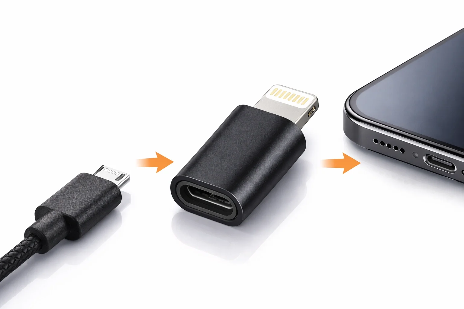 İphone 12 Pro Uyumlu Android Micro Usb Şarj Kablosunu İphone Lightning E Çevirici İphone 12 Pro Uyumlu Android Micro Usb Şarj Kablosunu İphone Lightning E Çevirici